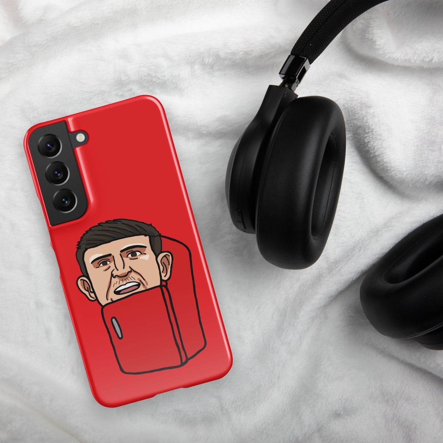 Harry ''The Fridge'' Maguire Snap Case for Samsung® Red Glossy Samsung Galaxy S22 Mobile Phone Cases Football Harry Maguire Manchester United The Fridge Next Cult Brand