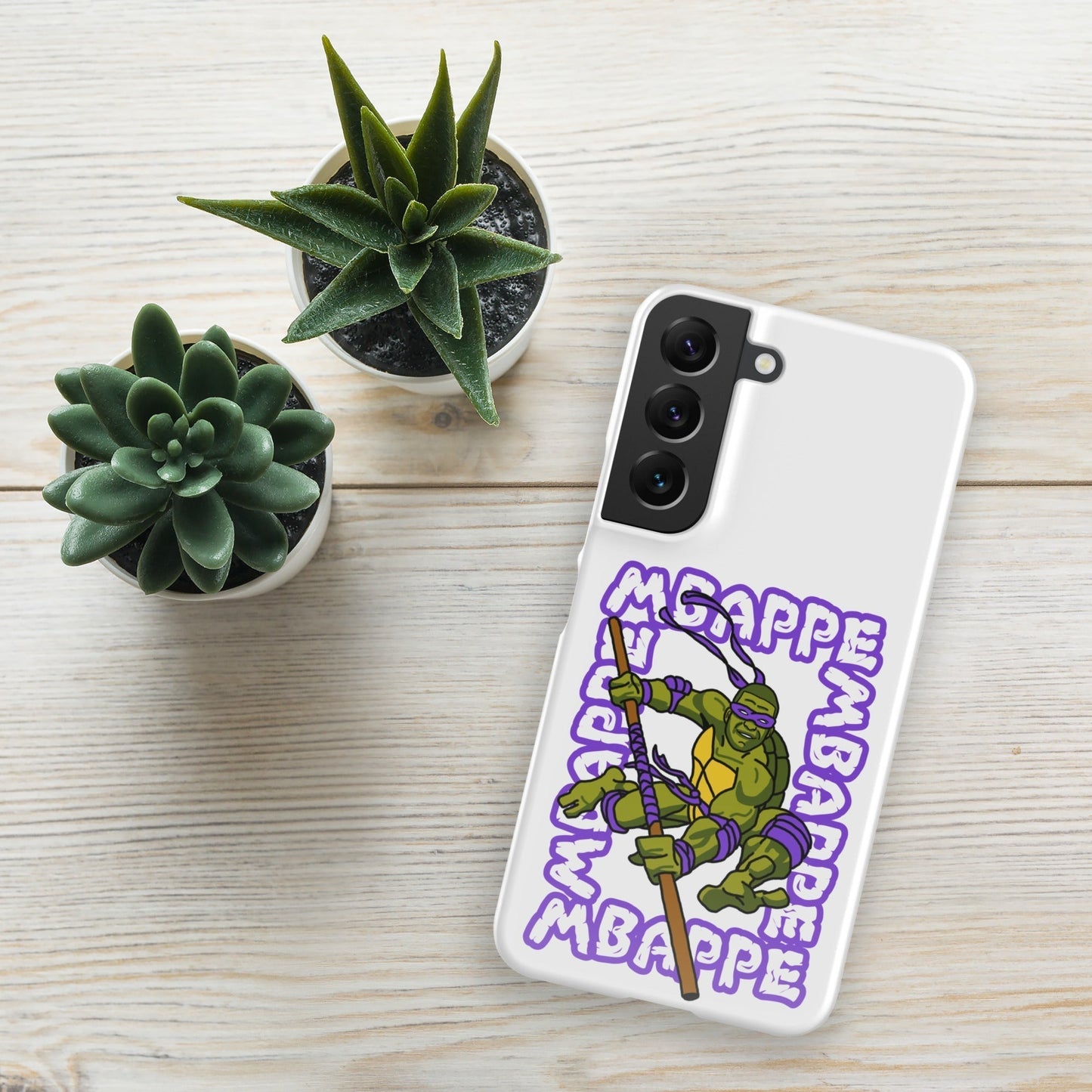 Kylian Mbappe Purple Ninja Turtle Donatello Snap case for Samsung® Glossy Samsung Galaxy S22 Mobile Phone Cases Football Kylian Mbappe Ninja Turtles PSG Real Madrid Next Cult Brand