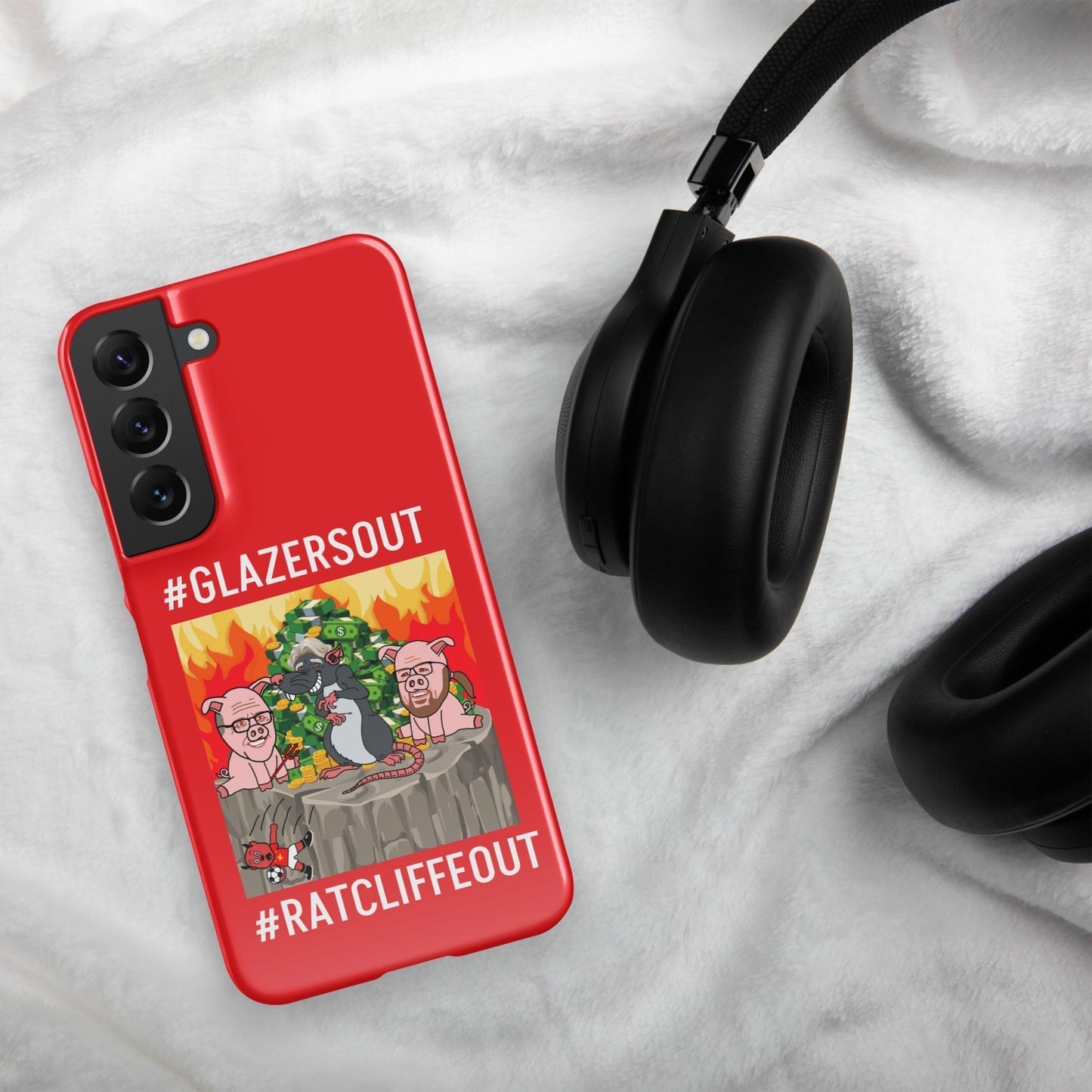 Manchester United Ratcliffe Out, Glazers Out Snap case for Samsung® red Glossy Samsung Galaxy S22 Mobile Phone Cases Football GlazersOut Manchester United RatcliffeOut Next Cult Brand