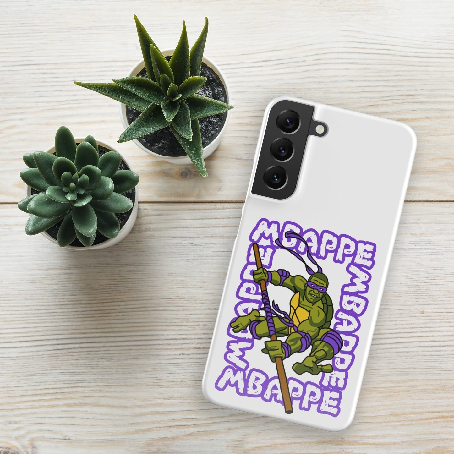 Kylian Mbappe Purple Ninja Turtle Donatello Snap case for Samsung® Glossy Samsung Galaxy S22 Plus Mobile Phone Cases Football Kylian Mbappe Ninja Turtles PSG Real Madrid Next Cult Brand