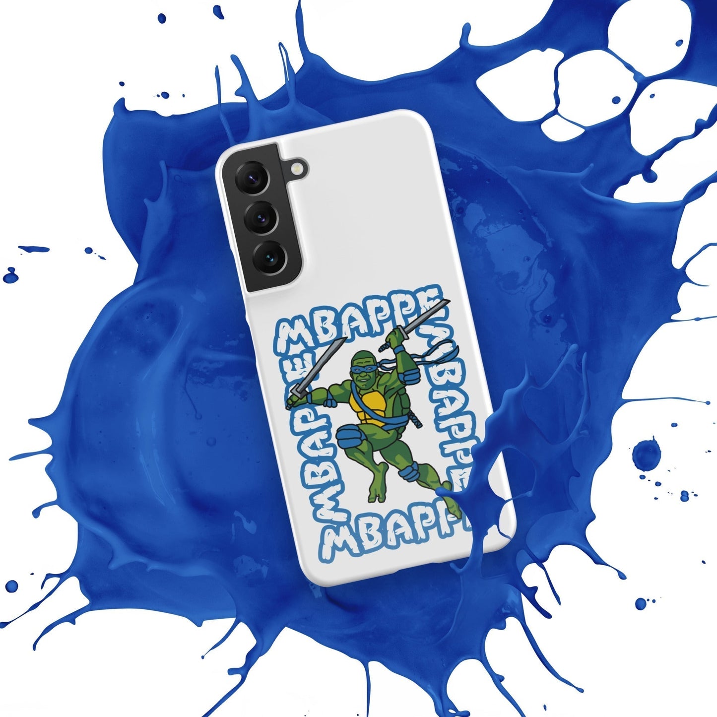 Kylian Mbappe Blue Ninja Turtle Leonardo Snap case for Samsung® Glossy Samsung Galaxy S22 Plus Mobile Phone Cases Football Kylian Mbappe Ninja Turtles PSG Real Madrid Next Cult Brand