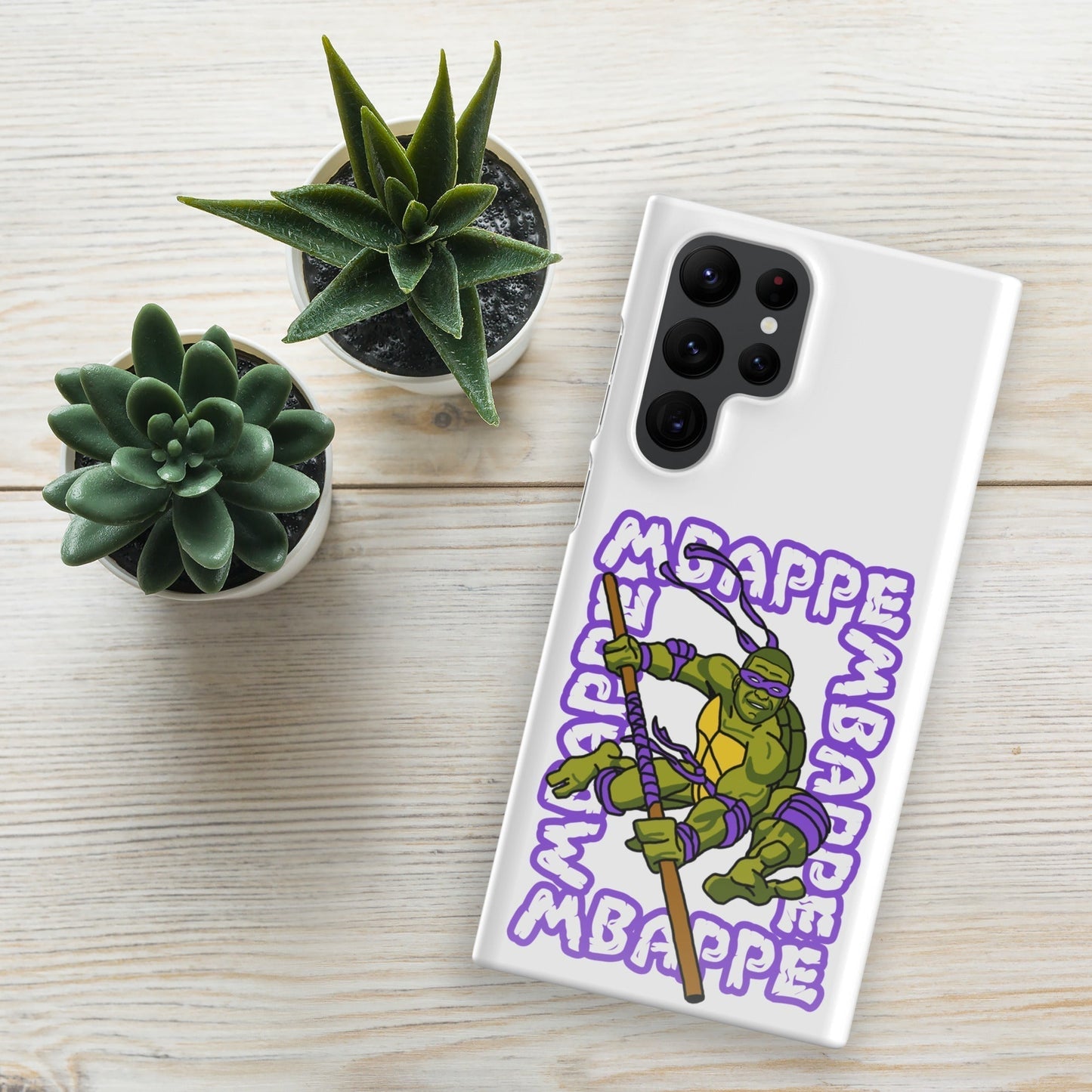 Kylian Mbappe Purple Ninja Turtle Donatello Snap case for Samsung® Glossy Samsung Galaxy S22 Ultra Mobile Phone Cases Football Kylian Mbappe Ninja Turtles PSG Real Madrid Next Cult Brand