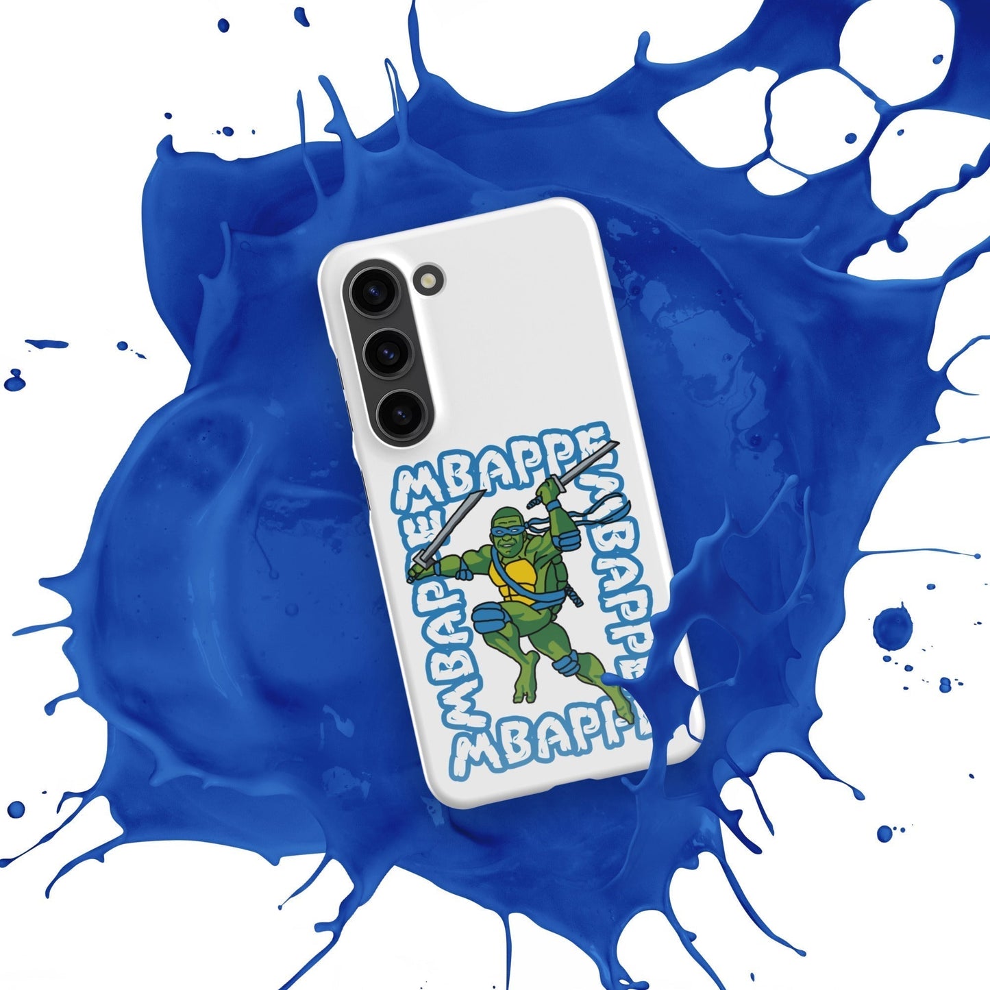 Kylian Mbappe Blue Ninja Turtle Leonardo Snap case for Samsung® Glossy Samsung Galaxy S23 Mobile Phone Cases Football Kylian Mbappe Ninja Turtles PSG Real Madrid Next Cult Brand