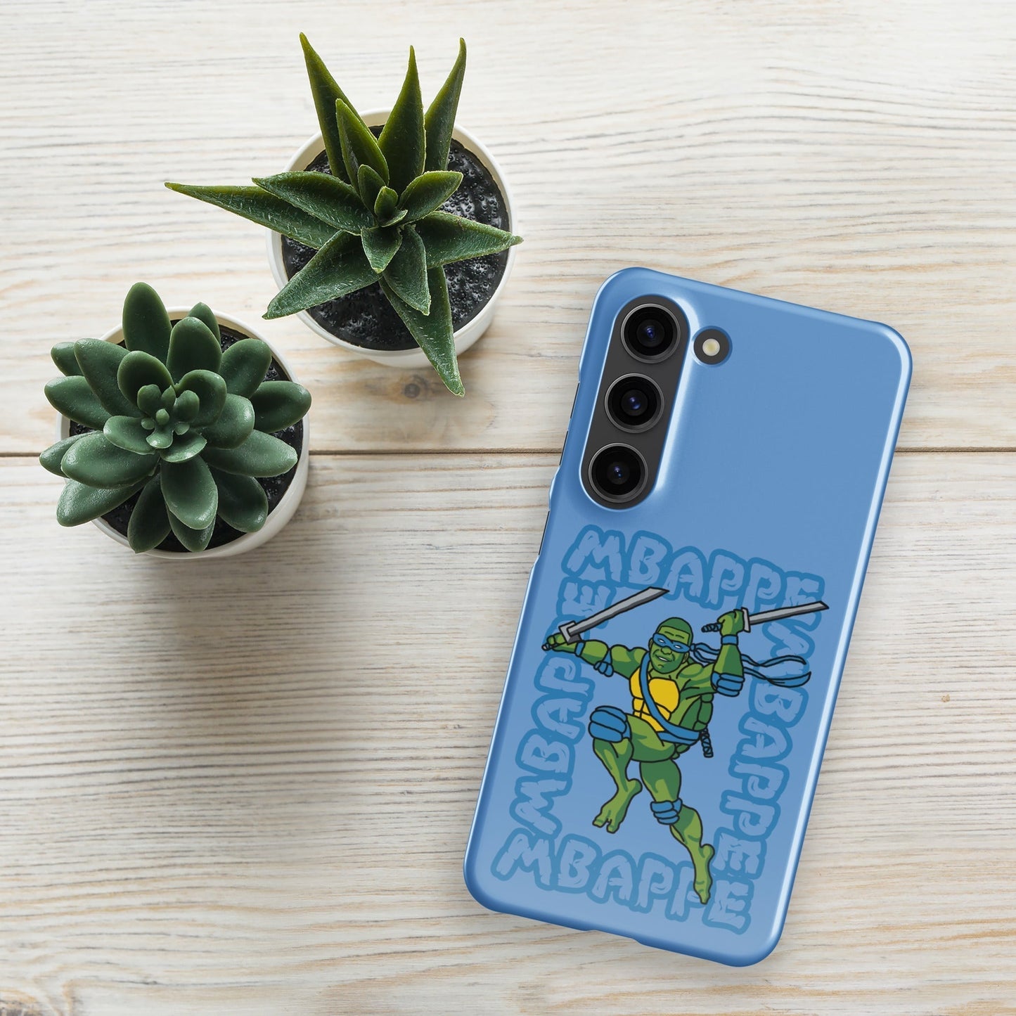 Kylian Mbappe Blue Ninja Turtle Leonardo Snap case for Samsung® Glossy Samsung Galaxy S23 Mobile Phone Cases Football Kylian Mbappe Ninja Turtles PSG Real Madrid Next Cult Brand