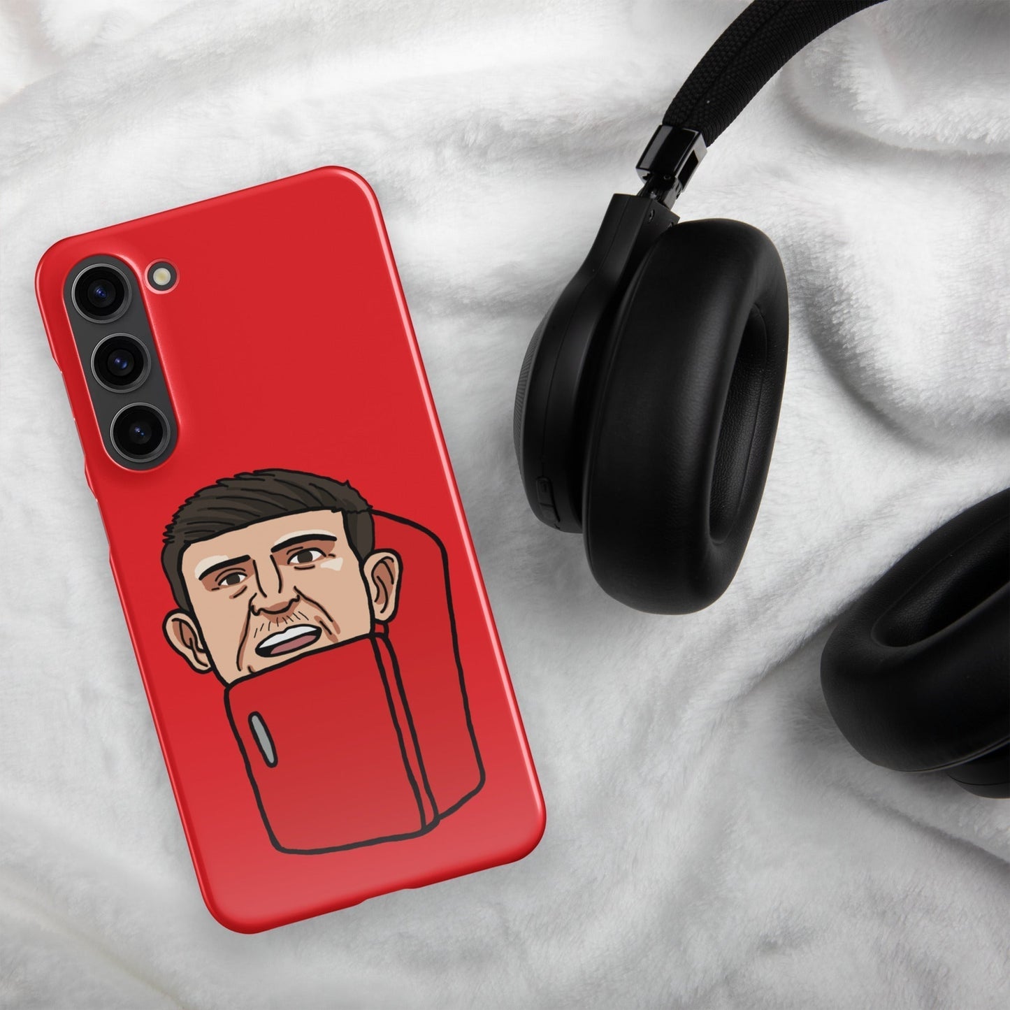 Harry ''The Fridge'' Maguire Snap Case for Samsung® Red Glossy Samsung Galaxy S23 Plus Mobile Phone Cases Football Harry Maguire Manchester United The Fridge Next Cult Brand