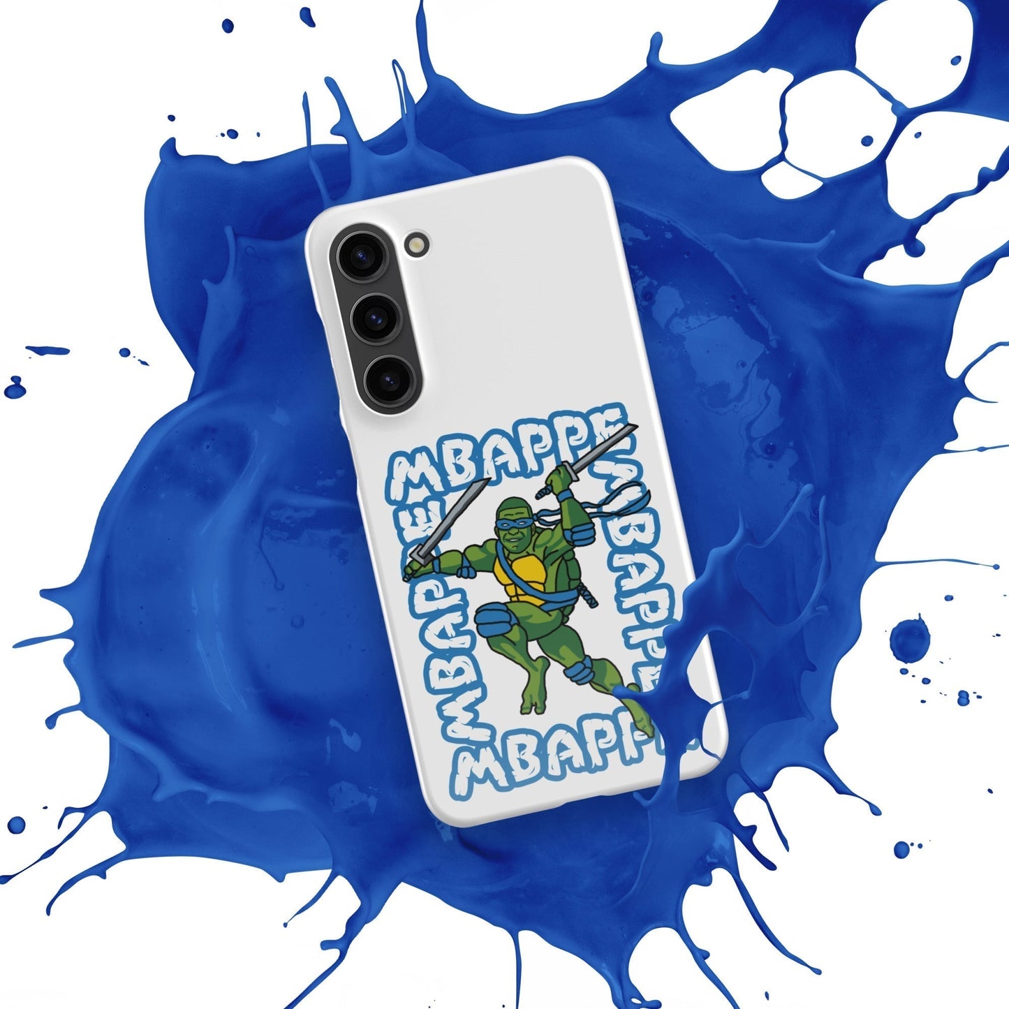 Kylian Mbappe Blue Ninja Turtle Leonardo Snap case for Samsung® Glossy Samsung Galaxy S23 Plus Mobile Phone Cases Football Kylian Mbappe Ninja Turtles PSG Real Madrid Next Cult Brand
