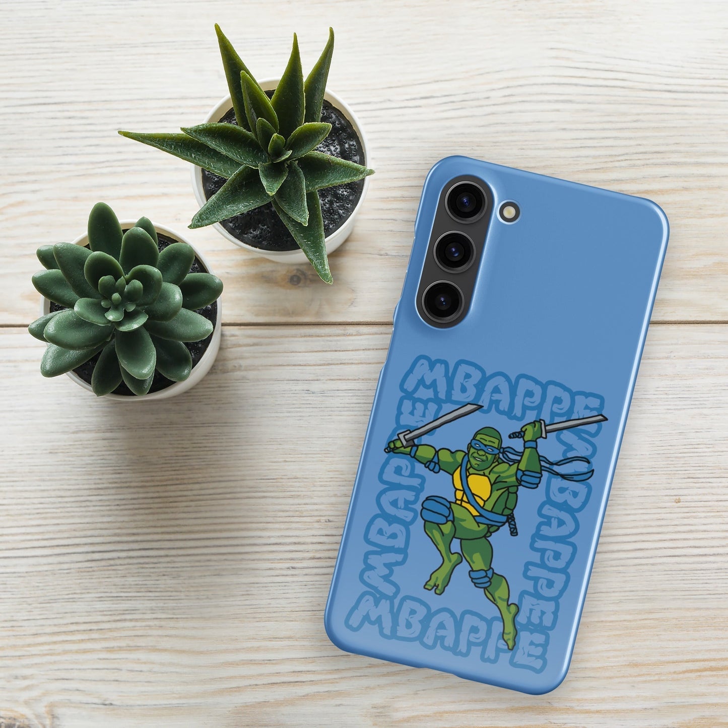 Kylian Mbappe Blue Ninja Turtle Leonardo Snap case for Samsung® Glossy Samsung Galaxy S23 Plus Mobile Phone Cases Football Kylian Mbappe Ninja Turtles PSG Real Madrid Next Cult Brand
