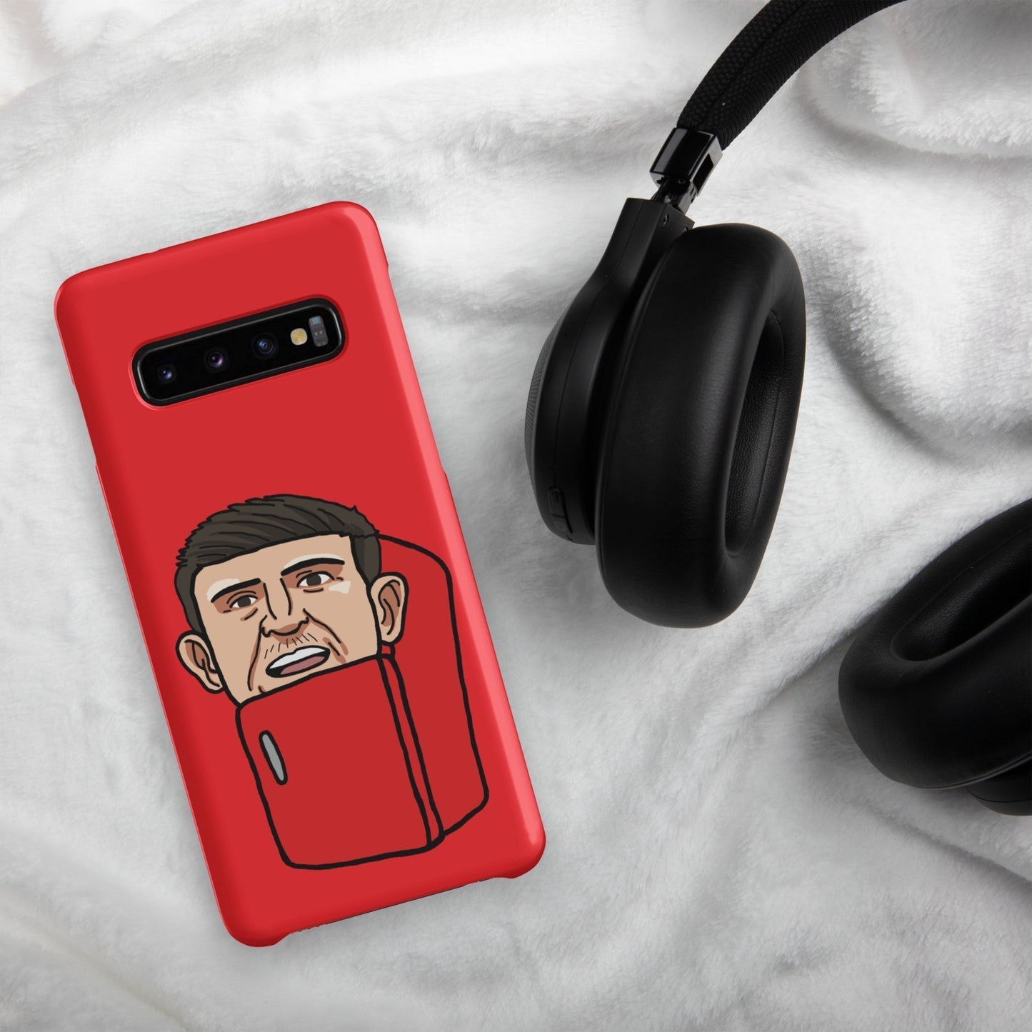 Harry ''The Fridge'' Maguire Snap Case for Samsung® Red Matte Samsung Galaxy S10 Mobile Phone Cases Football Harry Maguire Manchester United The Fridge Next Cult Brand