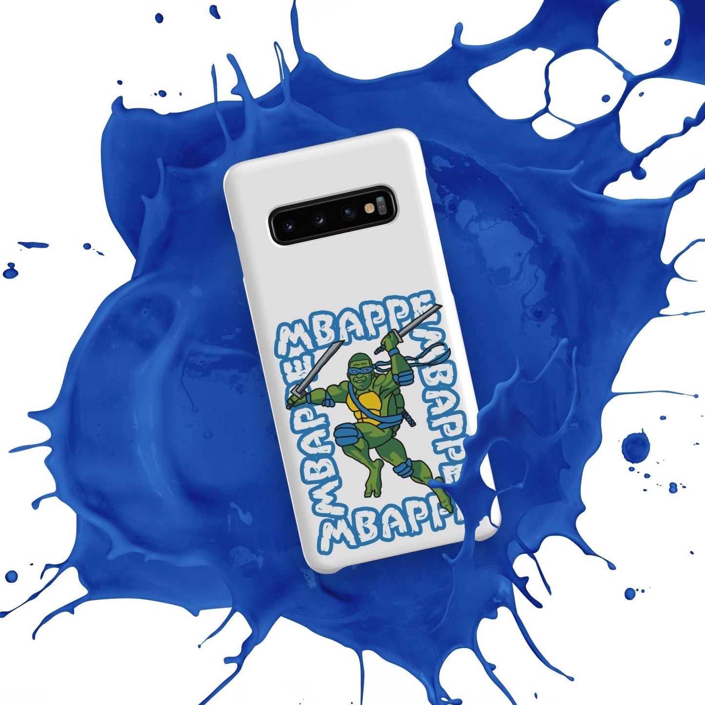 Kylian Mbappe Blue Ninja Turtle Leonardo Snap case for Samsung® Matte Samsung Galaxy S10 Mobile Phone Cases Football Kylian Mbappe Ninja Turtles PSG Real Madrid Next Cult Brand