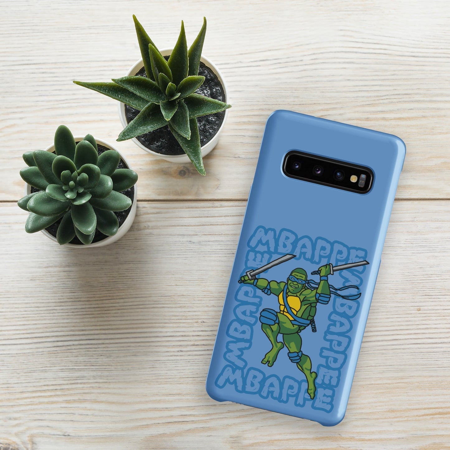 Kylian Mbappe Blue Ninja Turtle Leonardo Snap case for Samsung® Matte Samsung Galaxy S10 Mobile Phone Cases Football Kylian Mbappe Ninja Turtles PSG Real Madrid Next Cult Brand