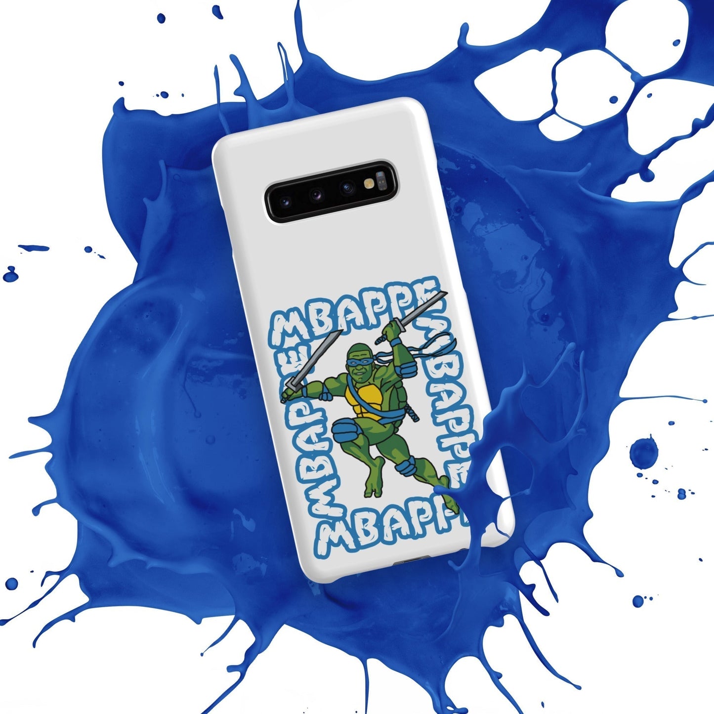 Kylian Mbappe Blue Ninja Turtle Leonardo Snap case for Samsung® Matte Samsung Galaxy S10 Plus Mobile Phone Cases Football Kylian Mbappe Ninja Turtles PSG Real Madrid Next Cult Brand