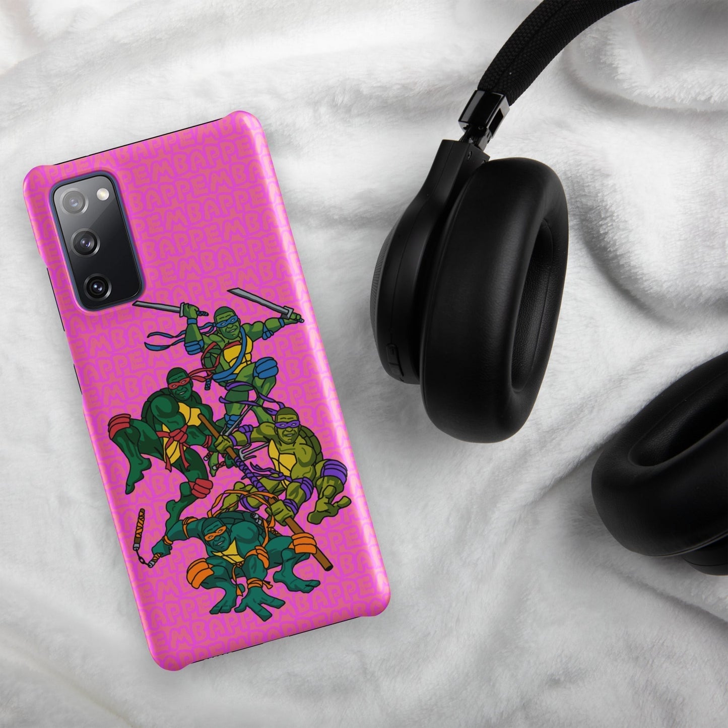 Kylian Mbappe Ninja Turtles funny football/ soccer meme pinkSnap case for Samsung® Matte Samsung Galaxy S20 FE Mobile Phone Cases Football Kylian Mbappe Ninja Turtles PSG Real Madrid Next Cult Brand