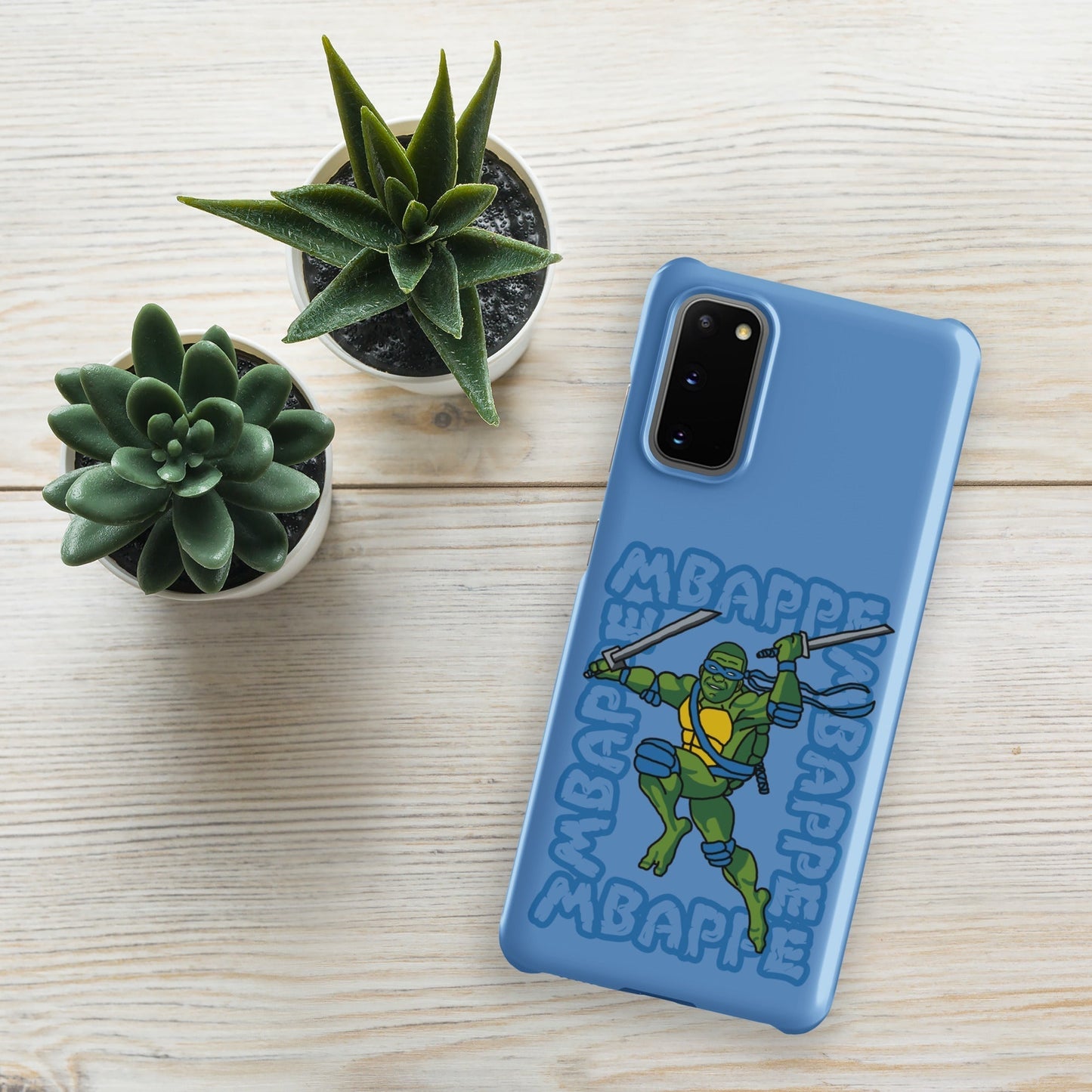 Kylian Mbappe Blue Ninja Turtle Leonardo Snap case for Samsung® Matte Samsung Galaxy S20 Mobile Phone Cases Football Kylian Mbappe Ninja Turtles PSG Real Madrid Next Cult Brand