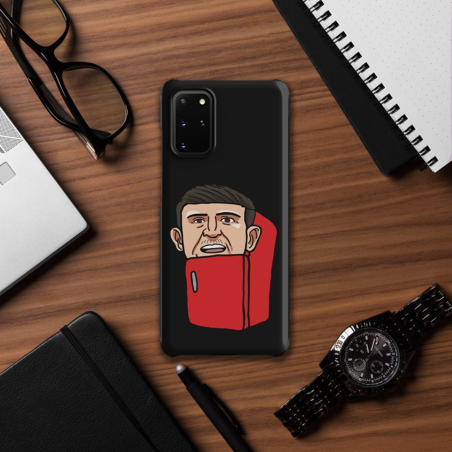 Harry ''The Fridge'' Maguire Snap Case for Samsung® Black Matte Samsung Galaxy S20 Plus Mobile Phone Cases Football Harry Maguire Manchester United The Fridge Next Cult Brand