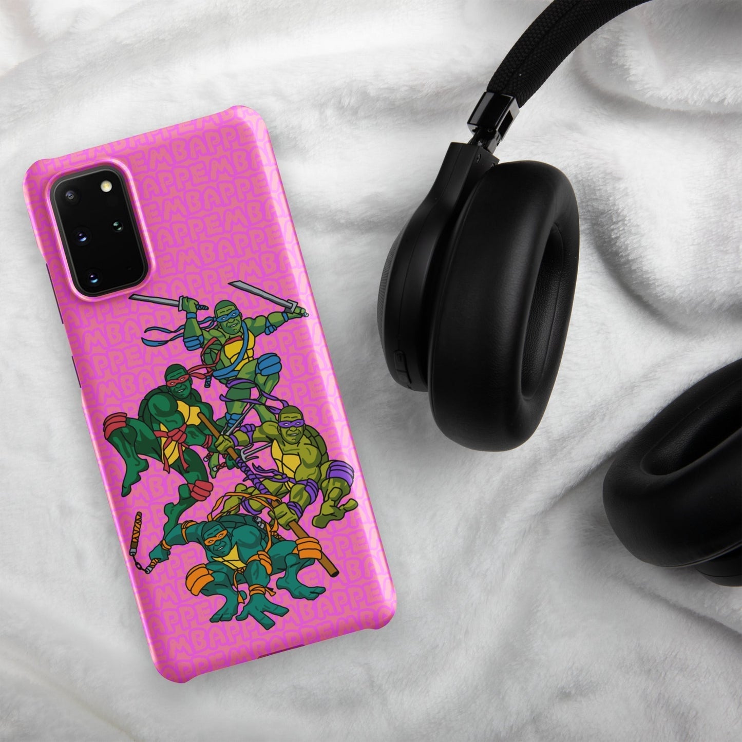 Kylian Mbappe Ninja Turtles funny football/ soccer meme pinkSnap case for Samsung® Matte Samsung Galaxy S20 Plus Mobile Phone Cases Football Kylian Mbappe Ninja Turtles PSG Real Madrid Next Cult Brand