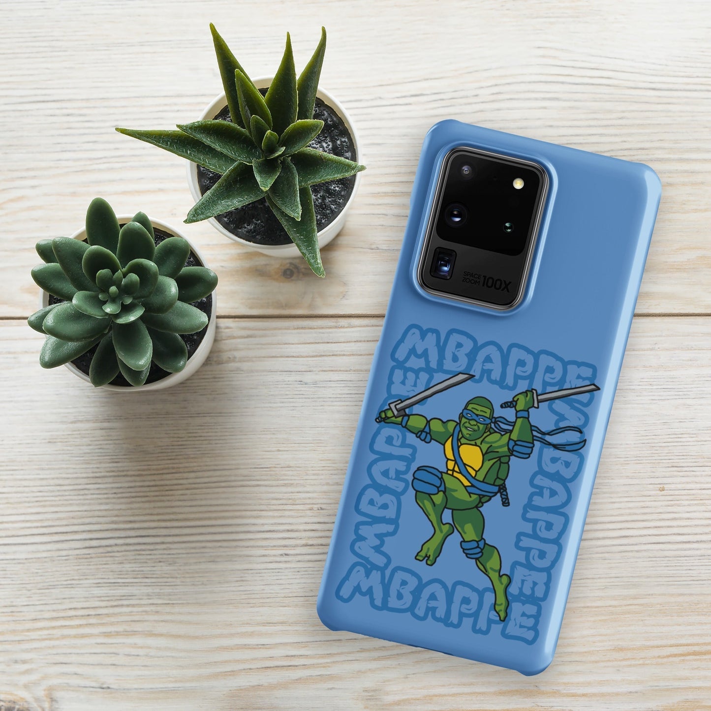 Kylian Mbappe Blue Ninja Turtle Leonardo Snap case for Samsung® Matte Samsung Galaxy S20 Ultra Mobile Phone Cases Football Kylian Mbappe Ninja Turtles PSG Real Madrid Next Cult Brand