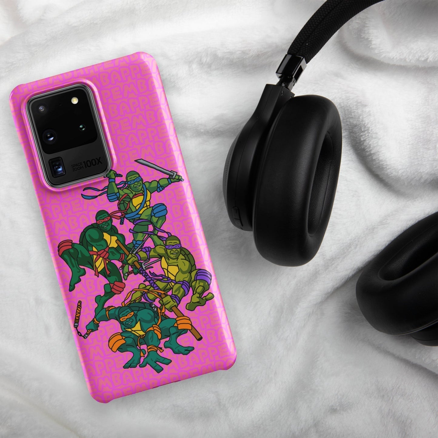 Kylian Mbappe Ninja Turtles funny football/ soccer meme pinkSnap case for Samsung® Matte Samsung Galaxy S20 Ultra Mobile Phone Cases Football Kylian Mbappe Ninja Turtles PSG Real Madrid Next Cult Brand