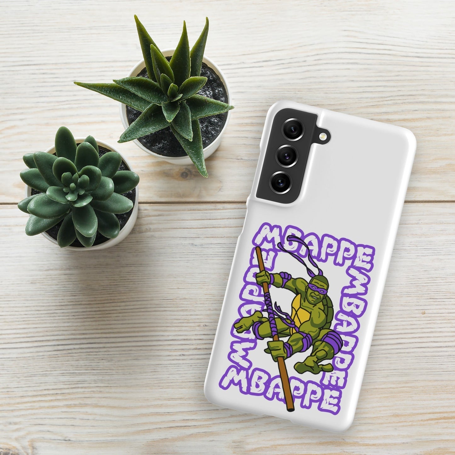 Kylian Mbappe Purple Ninja Turtle Donatello Snap case for Samsung® Matte Samsung Galaxy S21 FE Mobile Phone Cases Football Kylian Mbappe Ninja Turtles PSG Real Madrid Next Cult Brand