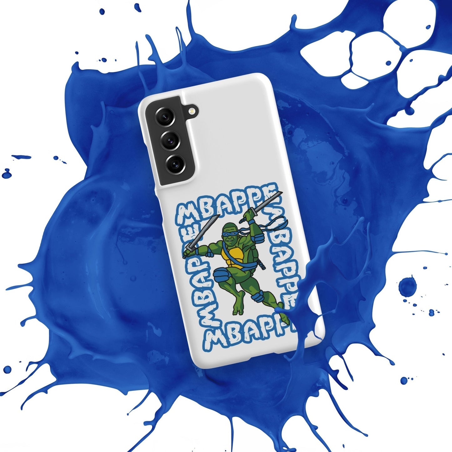 Kylian Mbappe Blue Ninja Turtle Leonardo Snap case for Samsung® Matte Samsung Galaxy S21 FE Mobile Phone Cases Football Kylian Mbappe Ninja Turtles PSG Real Madrid Next Cult Brand