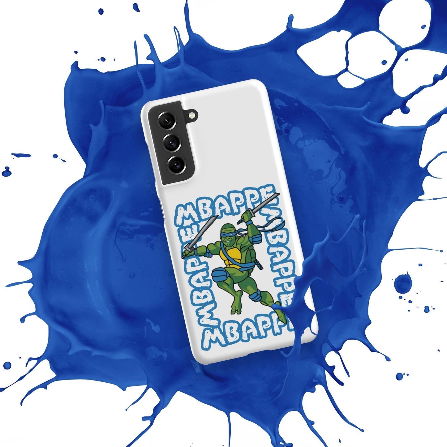 Kylian Mbappe Blue Ninja Turtle Leonardo Snap case for Samsung® Matte Samsung Galaxy S21 Mobile Phone Cases Football Kylian Mbappe Ninja Turtles PSG Real Madrid Next Cult Brand