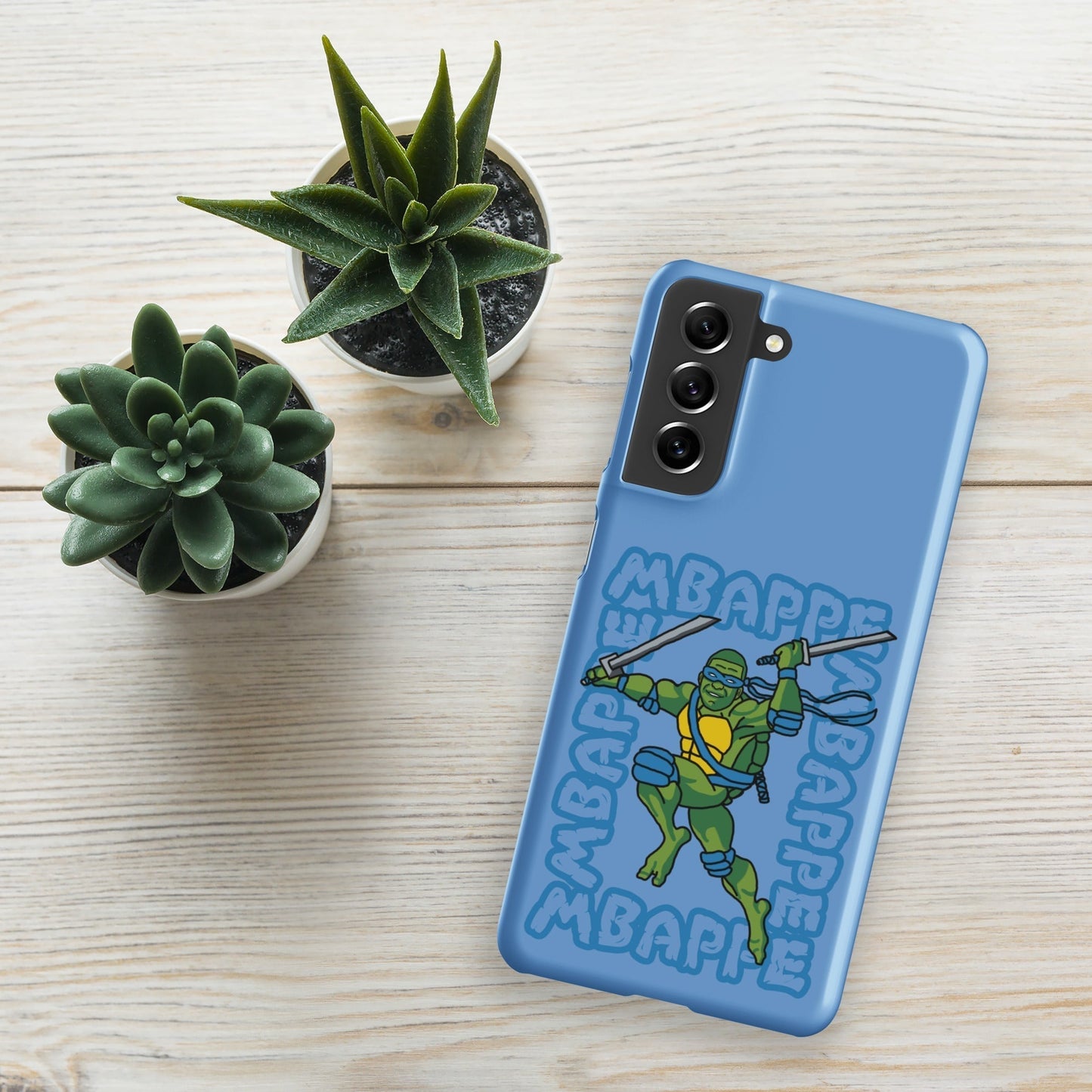 Kylian Mbappe Blue Ninja Turtle Leonardo Snap case for Samsung® Matte Samsung Galaxy S21 Mobile Phone Cases Football Kylian Mbappe Ninja Turtles PSG Real Madrid Next Cult Brand