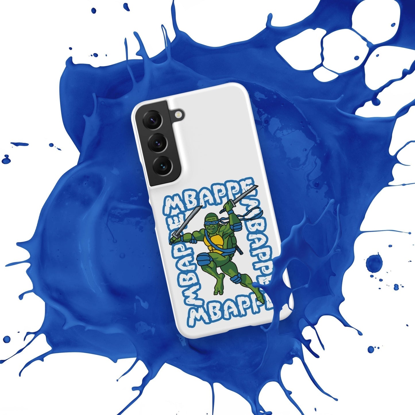 Kylian Mbappe Blue Ninja Turtle Leonardo Snap case for Samsung® Matte Samsung Galaxy S22 Mobile Phone Cases Football Kylian Mbappe Ninja Turtles PSG Real Madrid Next Cult Brand