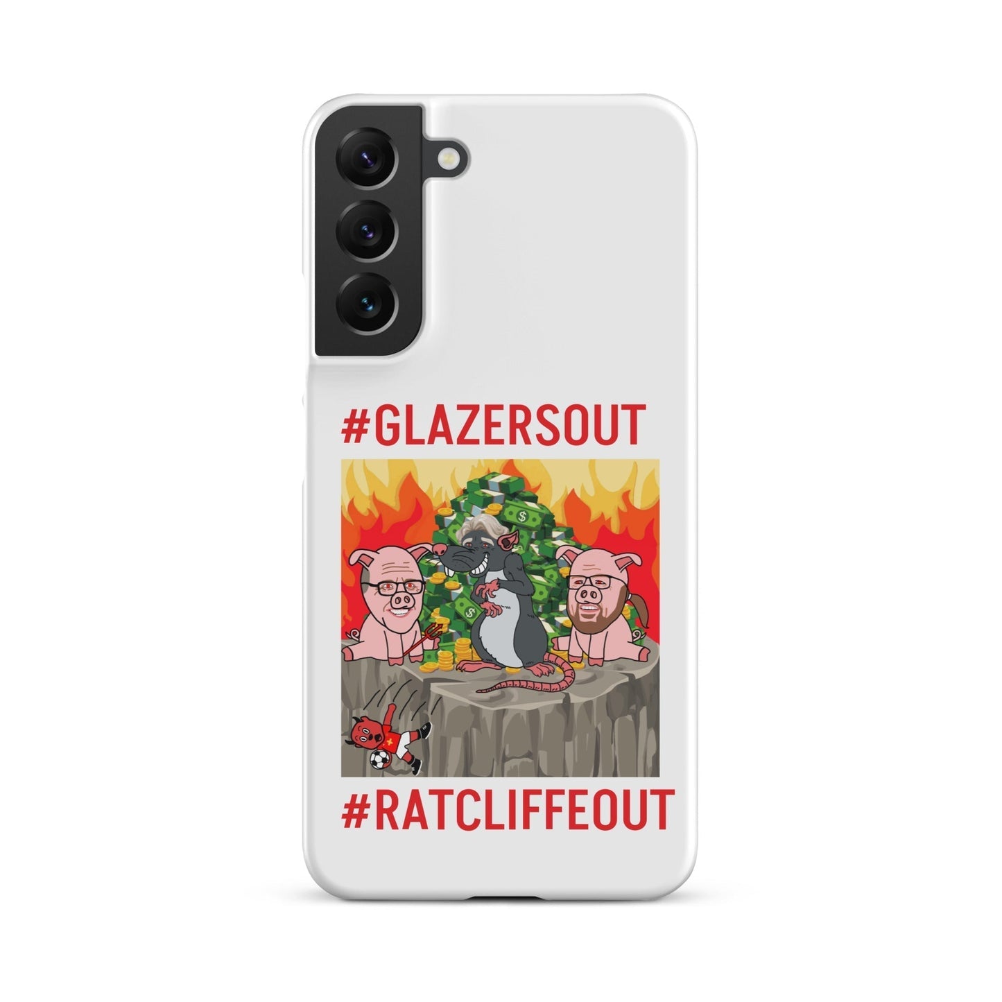 Manchester United Ratcliffe Out, Glazers Out Phone Snap Case for Samsung® Matte Samsung Galaxy S22 Plus Mobile Phone Cases Football GlazersOut Manchester United RatcliffeOut Next Cult Brand