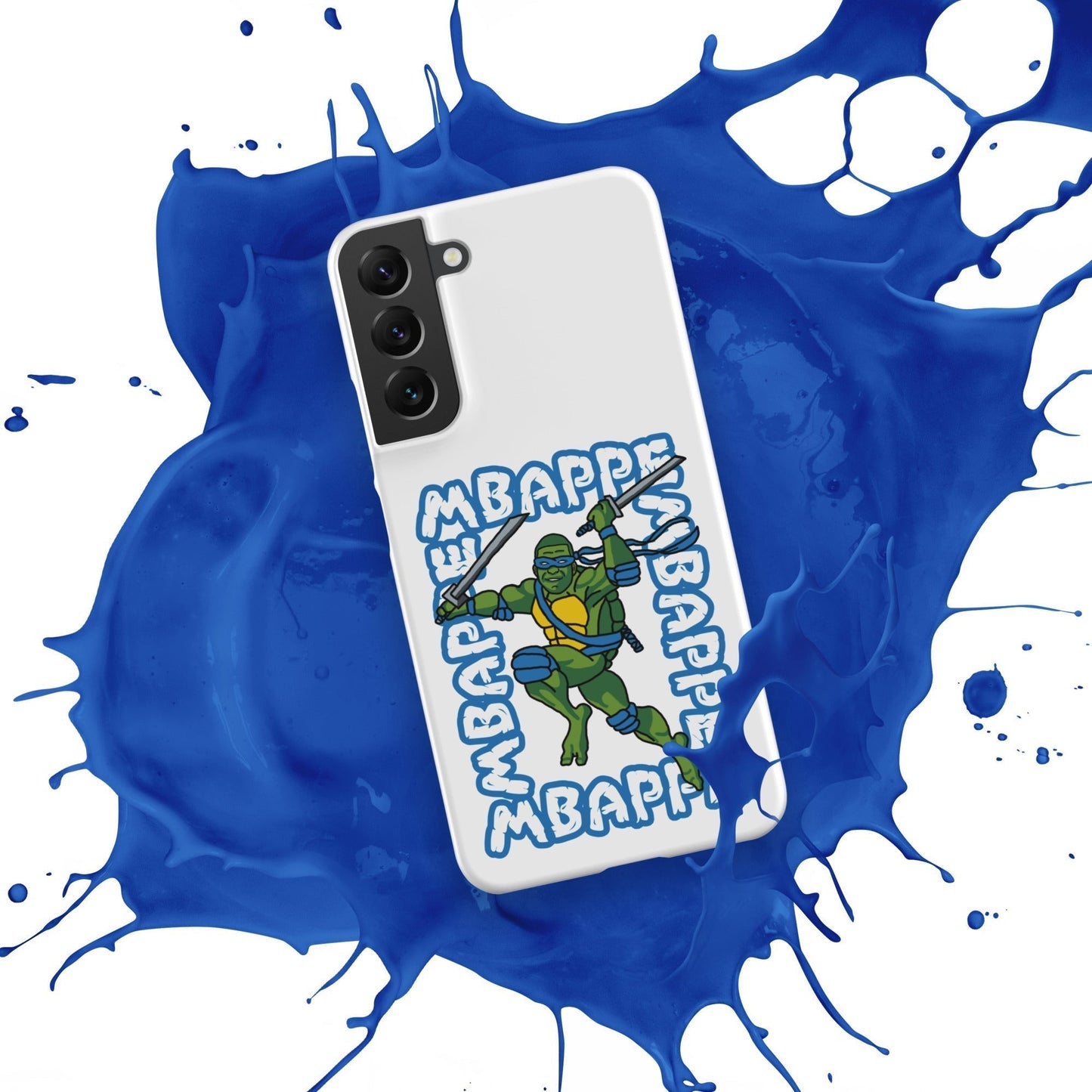 Kylian Mbappe Blue Ninja Turtle Leonardo Snap case for Samsung® Matte Samsung Galaxy S22 Plus Mobile Phone Cases Football Kylian Mbappe Ninja Turtles PSG Real Madrid Next Cult Brand