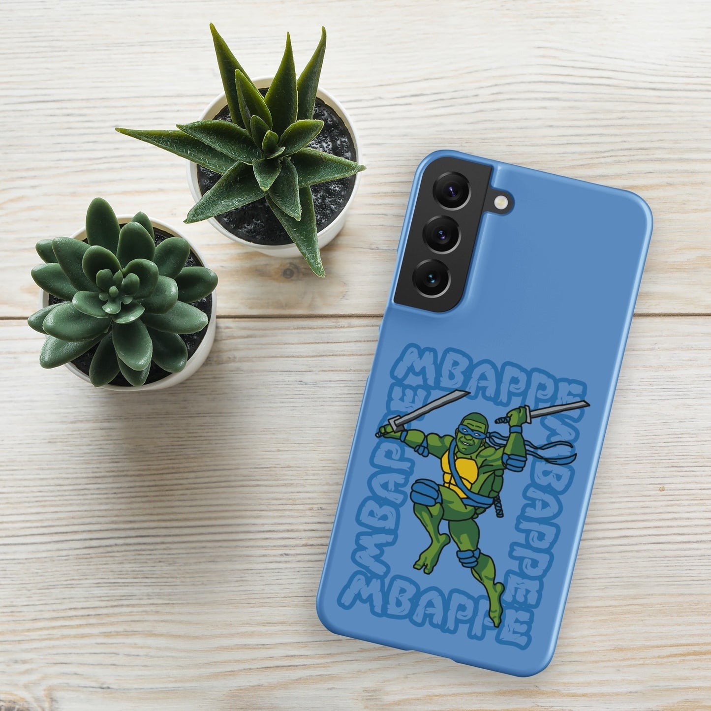 Kylian Mbappe Blue Ninja Turtle Leonardo Snap case for Samsung® Matte Samsung Galaxy S22 Plus Mobile Phone Cases Football Kylian Mbappe Ninja Turtles PSG Real Madrid Next Cult Brand