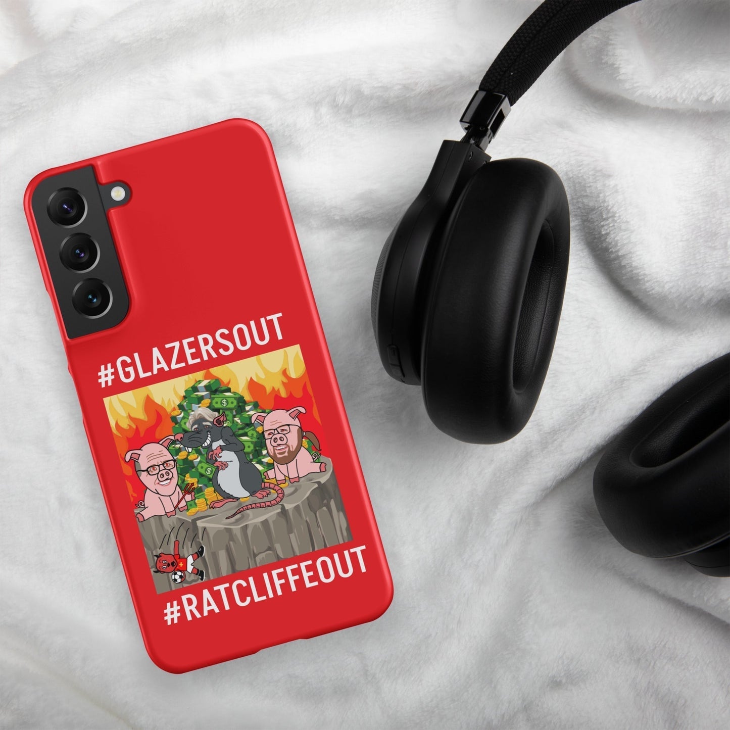 Manchester United Ratcliffe Out, Glazers Out Snap case for Samsung® red Matte Samsung Galaxy S22 Plus Mobile Phone Cases Football GlazersOut Manchester United RatcliffeOut Next Cult Brand