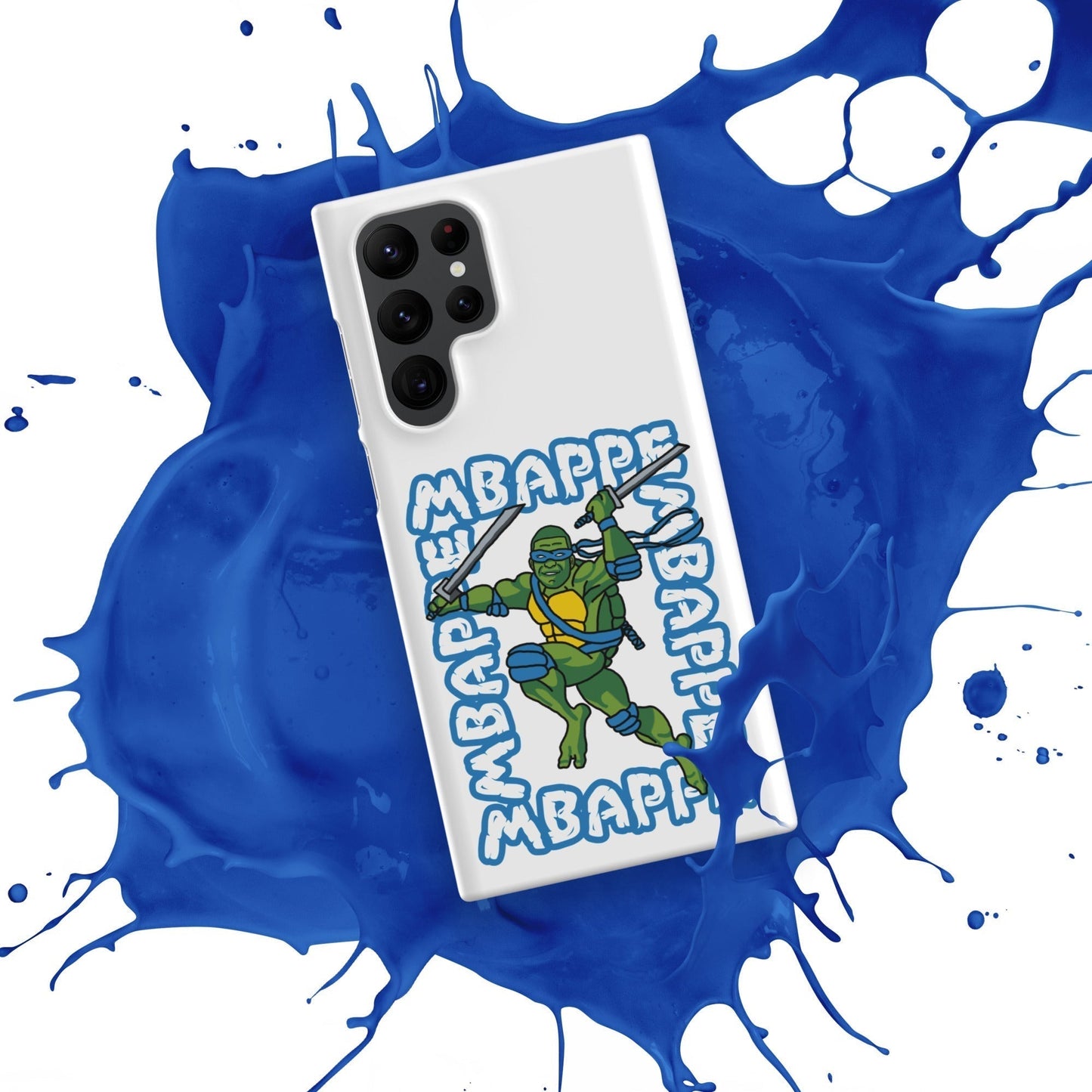 Kylian Mbappe Blue Ninja Turtle Leonardo Snap case for Samsung® Matte Samsung Galaxy S22 Ultra Mobile Phone Cases Football Kylian Mbappe Ninja Turtles PSG Real Madrid Next Cult Brand