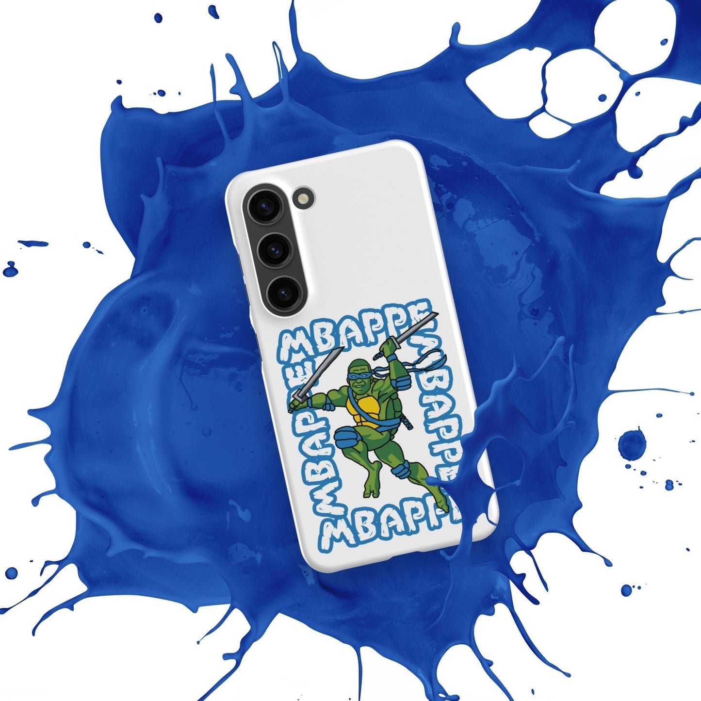 Kylian Mbappe Blue Ninja Turtle Leonardo Snap case for Samsung® Matte Samsung Galaxy S23 Mobile Phone Cases Football Kylian Mbappe Ninja Turtles PSG Real Madrid Next Cult Brand