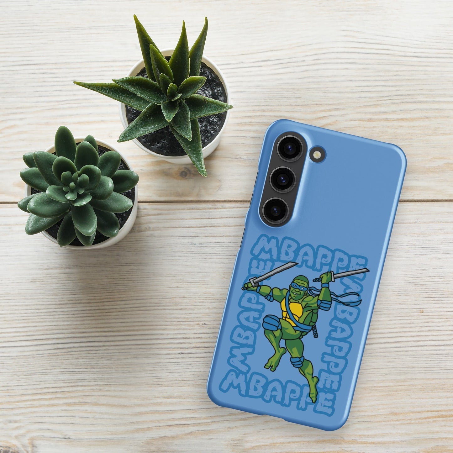 Kylian Mbappe Blue Ninja Turtle Leonardo Snap case for Samsung® Matte Samsung Galaxy S23 Mobile Phone Cases Football Kylian Mbappe Ninja Turtles PSG Real Madrid Next Cult Brand