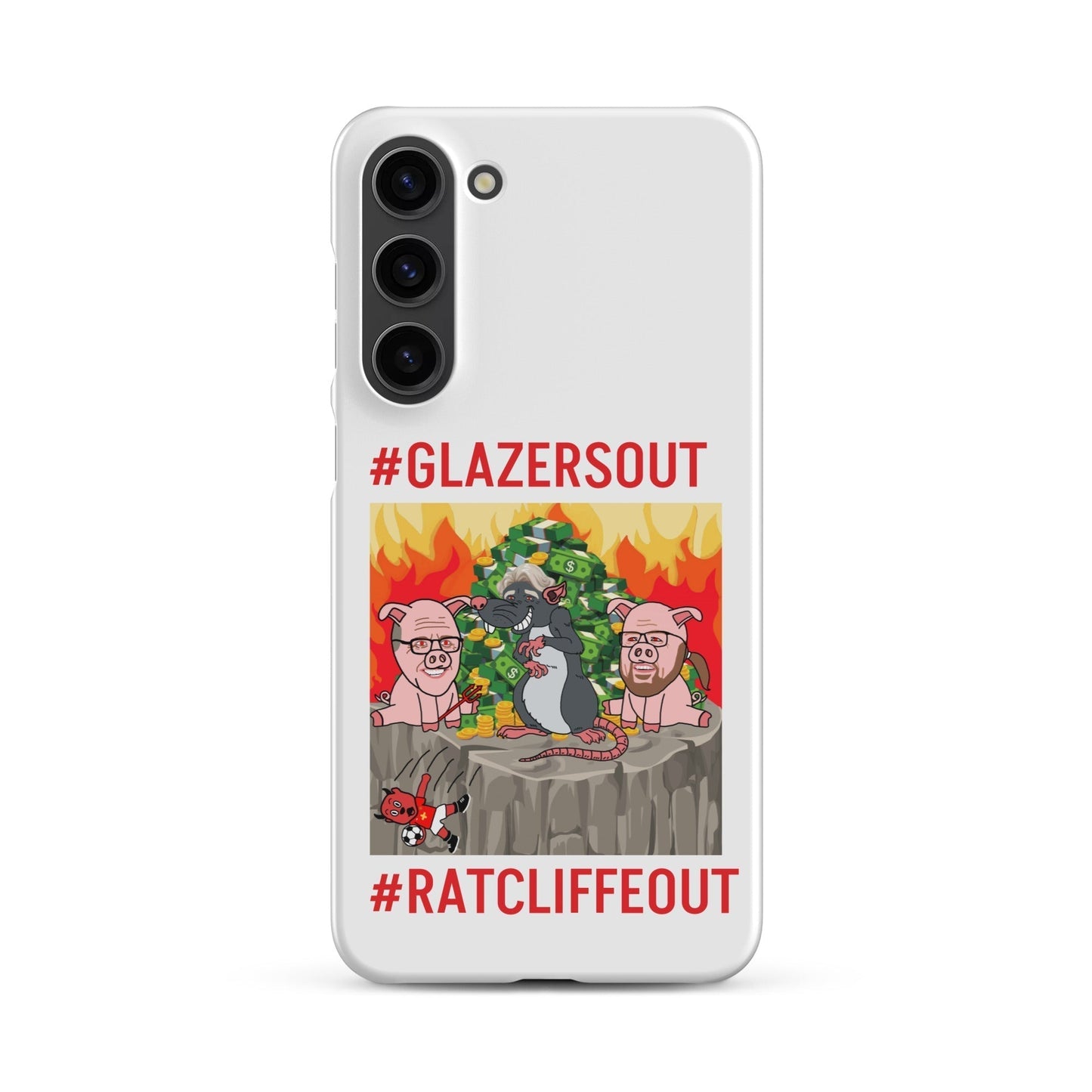 Manchester United Ratcliffe Out, Glazers Out Phone Snap Case for Samsung® Matte Samsung Galaxy S23 Plus Mobile Phone Cases Football GlazersOut Manchester United RatcliffeOut Next Cult Brand