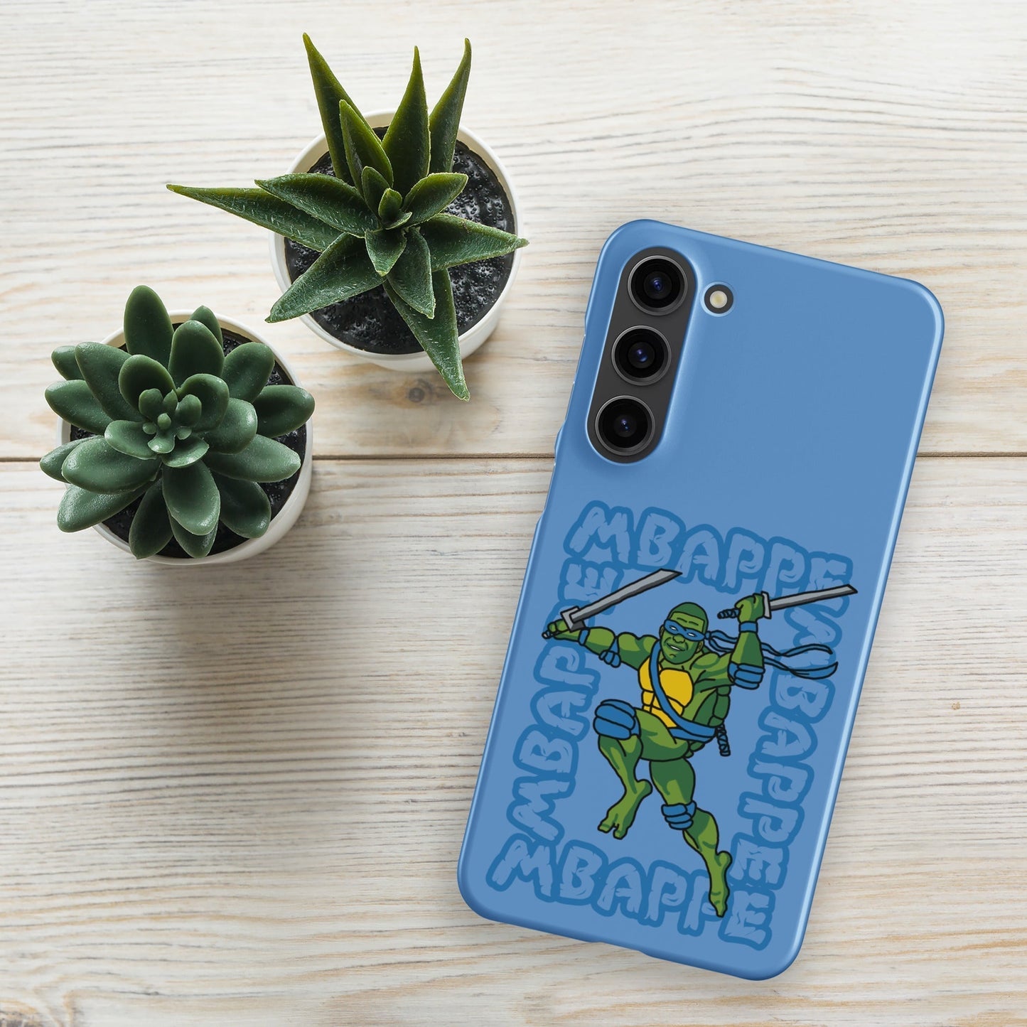 Kylian Mbappe Blue Ninja Turtle Leonardo Snap case for Samsung® Matte Samsung Galaxy S23 Plus Mobile Phone Cases Football Kylian Mbappe Ninja Turtles PSG Real Madrid Next Cult Brand