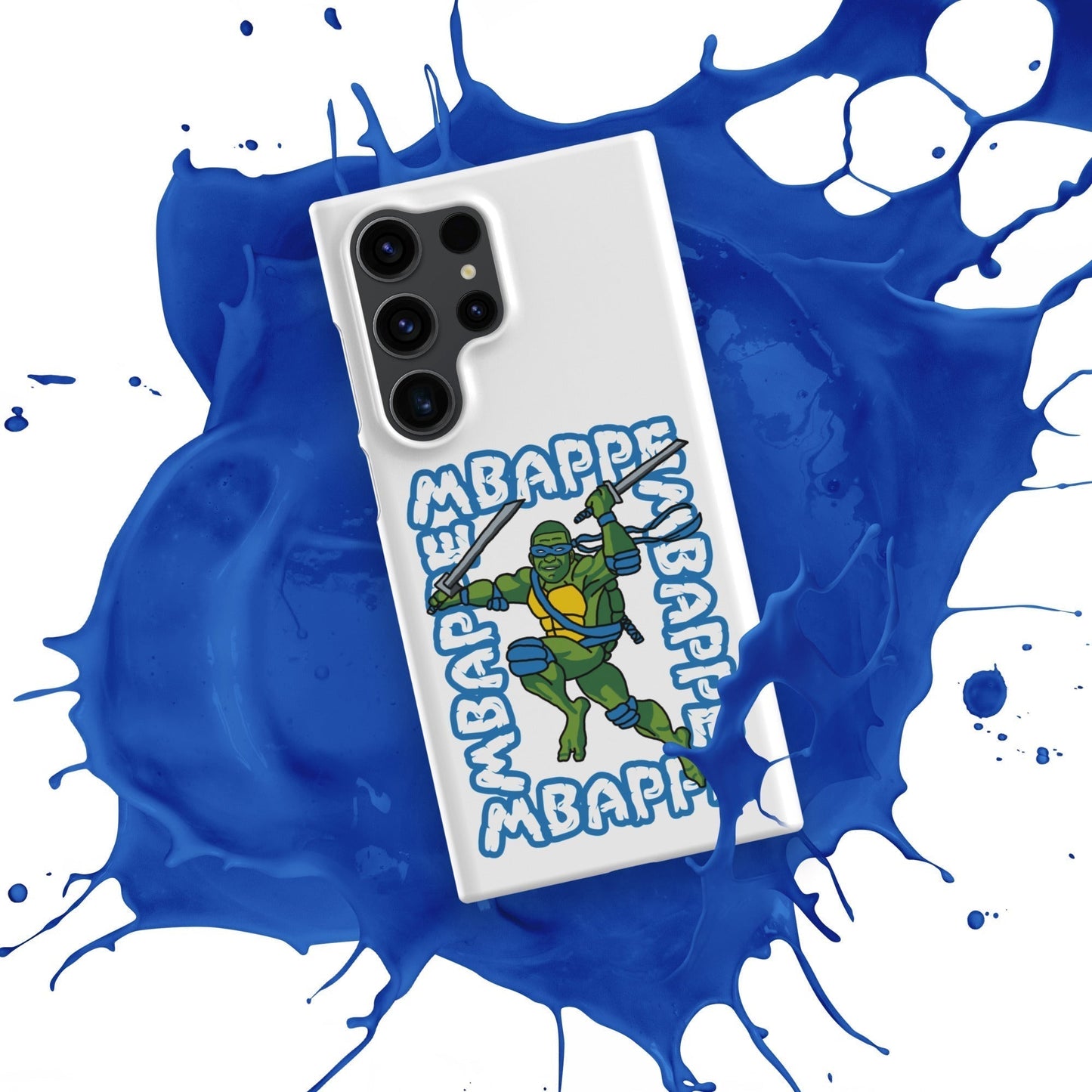 Kylian Mbappe Blue Ninja Turtle Leonardo Snap case for Samsung® Matte Samsung Galaxy S23 Ultra Mobile Phone Cases Football Kylian Mbappe Ninja Turtles PSG Real Madrid Next Cult Brand