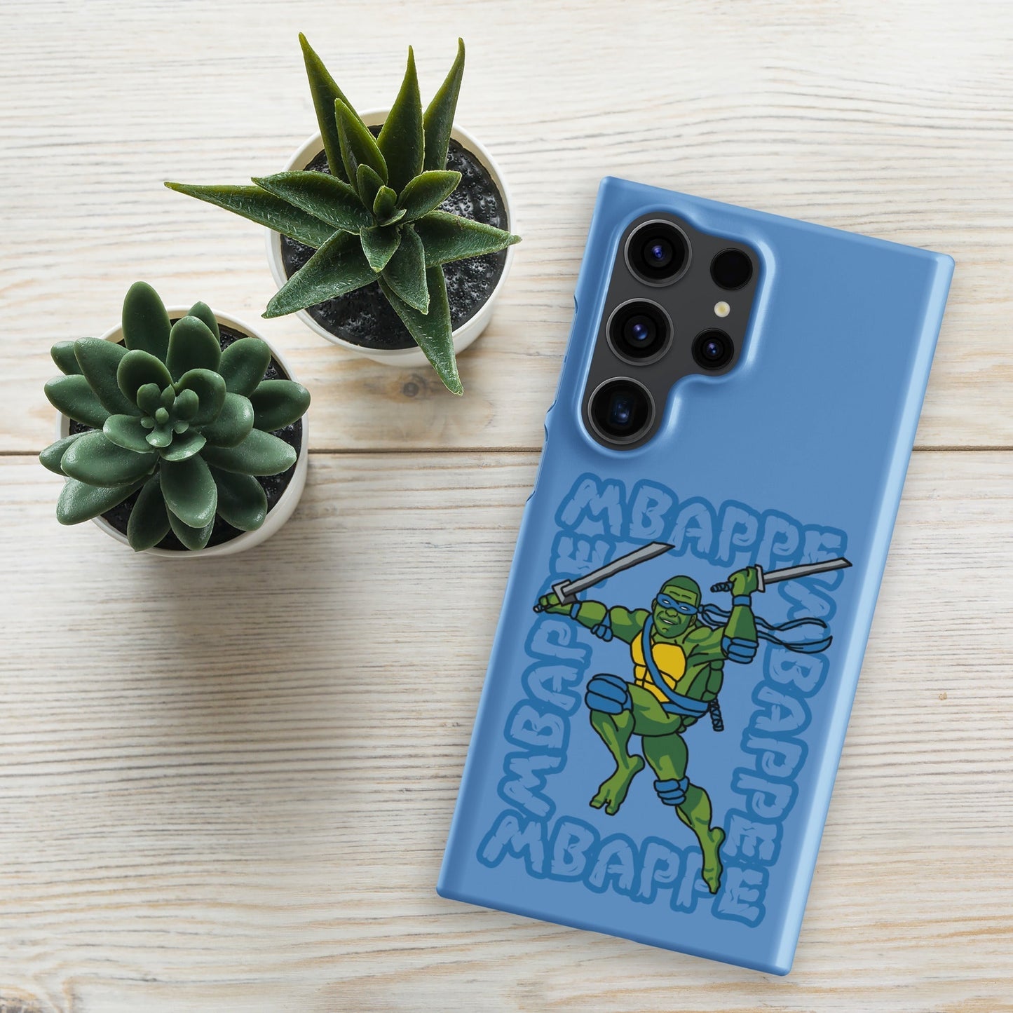 Kylian Mbappe Blue Ninja Turtle Leonardo Snap case for Samsung® Matte Samsung Galaxy S23 Ultra Mobile Phone Cases Football Kylian Mbappe Ninja Turtles PSG Real Madrid Next Cult Brand