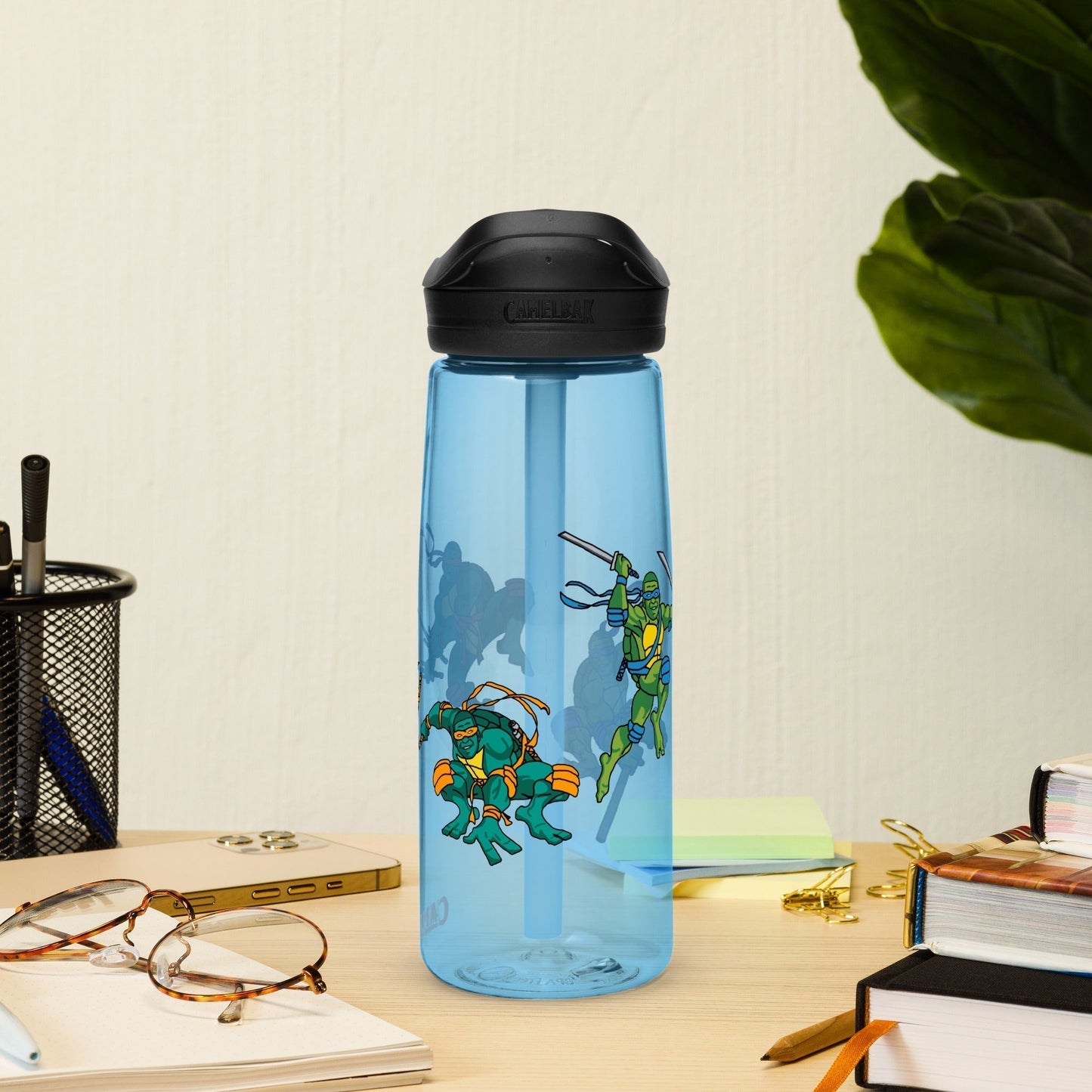 Kylian Mbappe Ninja Turtles funny football/ soccer meme Sports water bottle Water Bottles Football Kylian Mbappe Ninja Turtles PSG Real Madrid Next Cult Brand