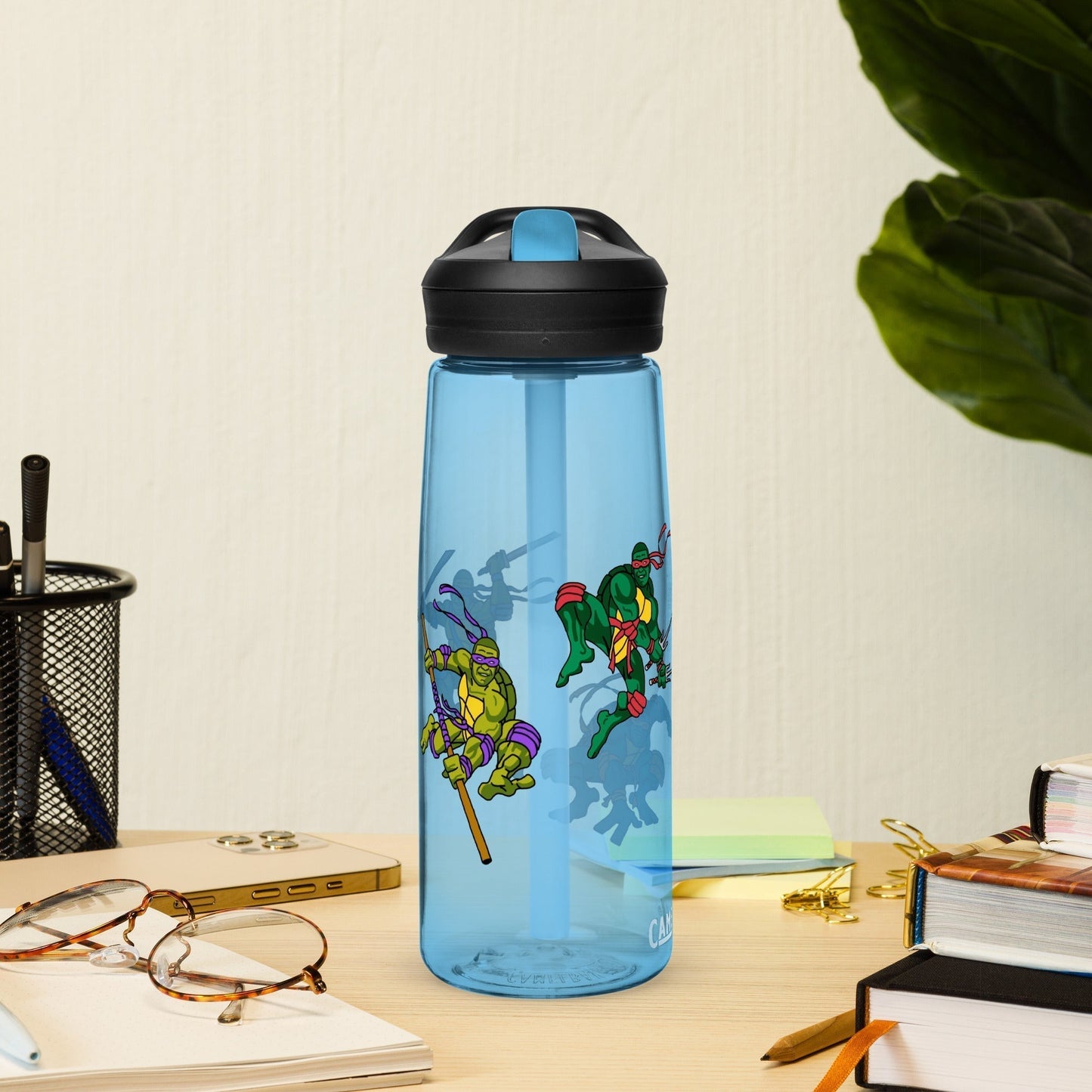 Kylian Mbappe Ninja Turtles funny football/ soccer meme Sports water bottle Water Bottles Football Kylian Mbappe Ninja Turtles PSG Real Madrid Next Cult Brand