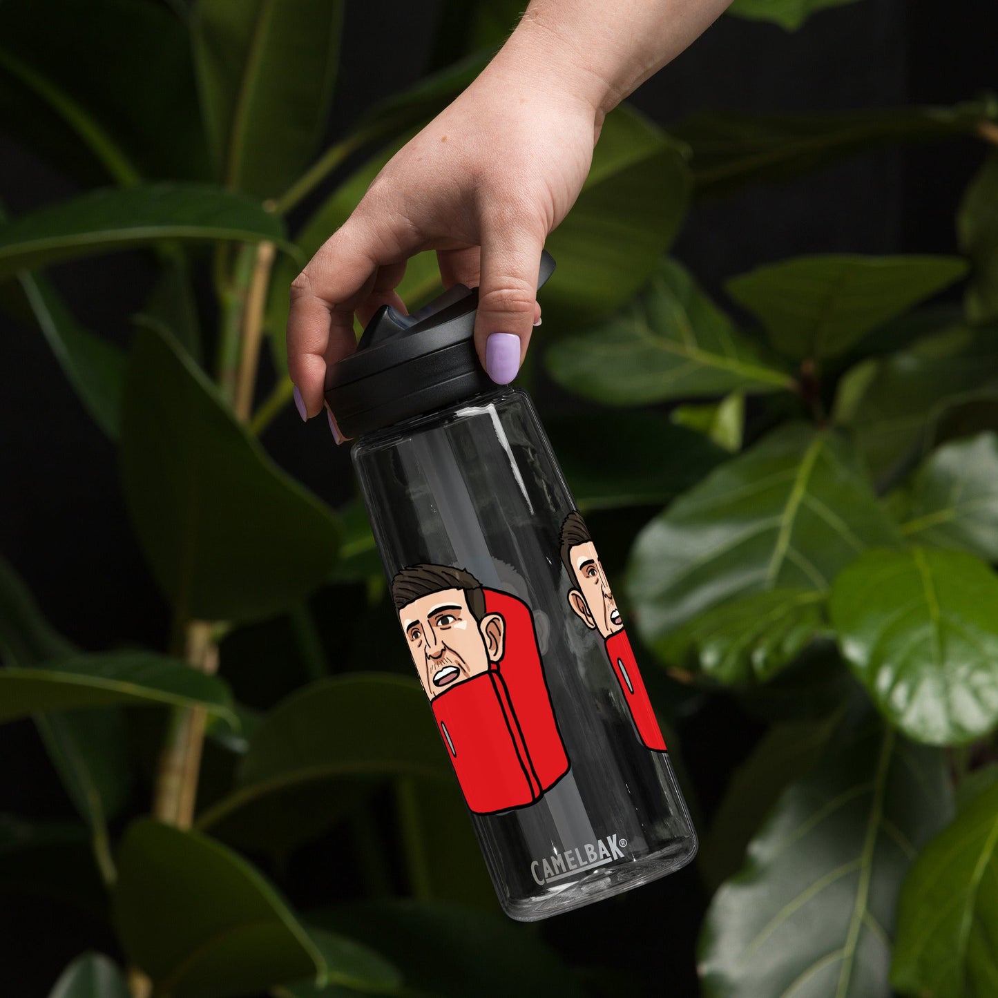 Harry ''The Fridge'' Maguire Sports Water Bottle Charcoal Water Bottles Football Harry Maguire Manchester United The Fridge Next Cult Brand