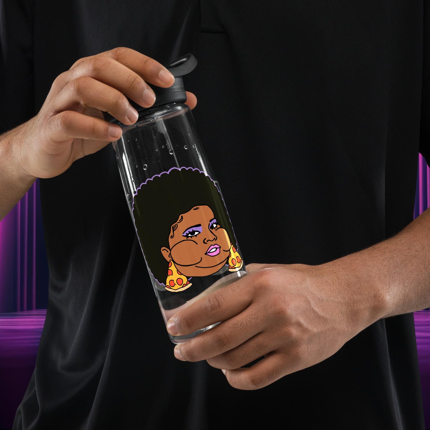 Pizzo Lizzo Pizza Lizzo Merch Lizzo Gift Song Lyrics Lizzo Sports water bottle Charcoal Water Bottles Lizzo Music Next Cult Brand