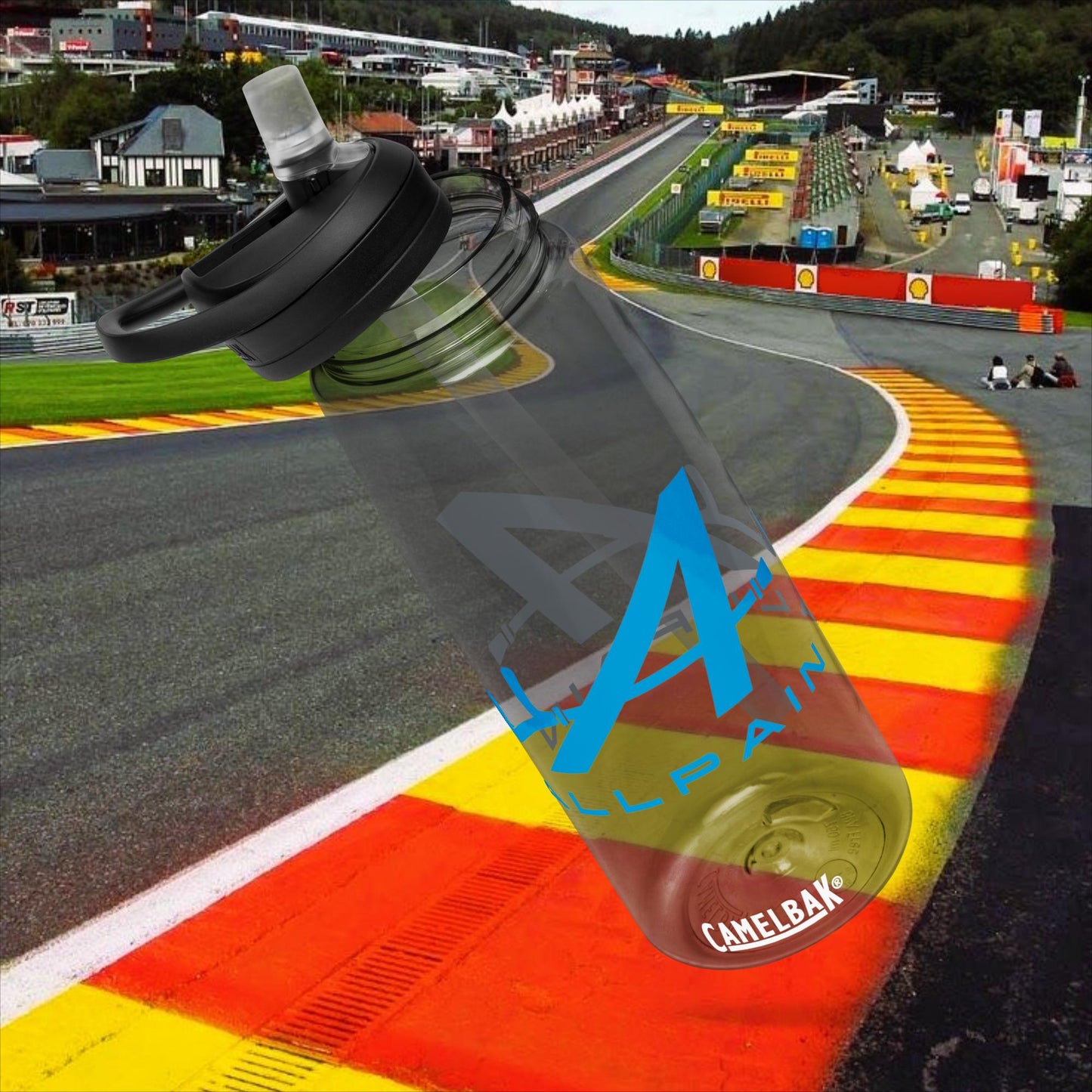 Allpain Alpine F1 Formula 1 Pierre Gasly Esteban Ocon Alpine Sports water bottle Charcoal Water Bottles Alpine F1 Next Cult Brand