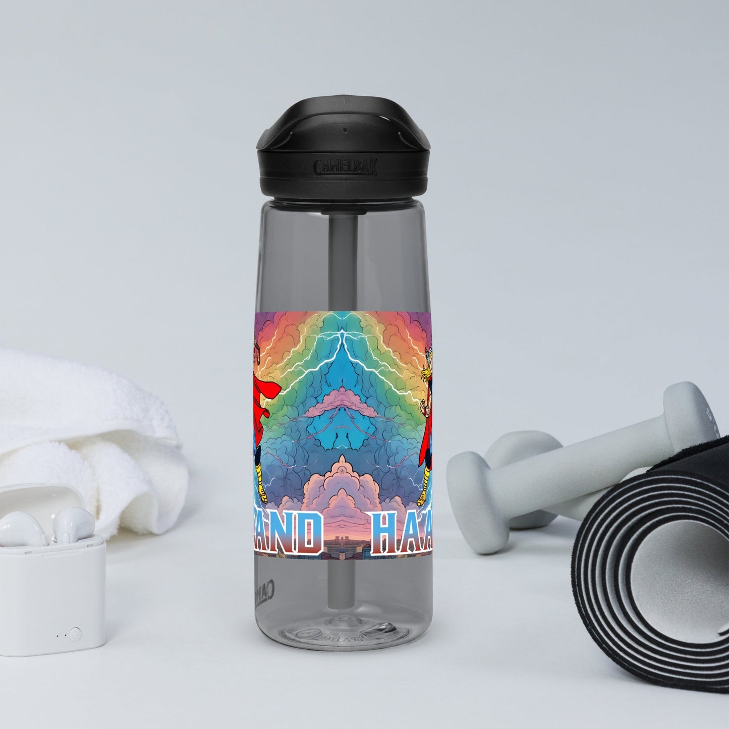 Erling Haaland Thor Avenger Manchester City Funny Football/ Soccer Meme Sports water bottle Water Bottles Erling Haaland Football Manchester City Thor Next Cult Brand