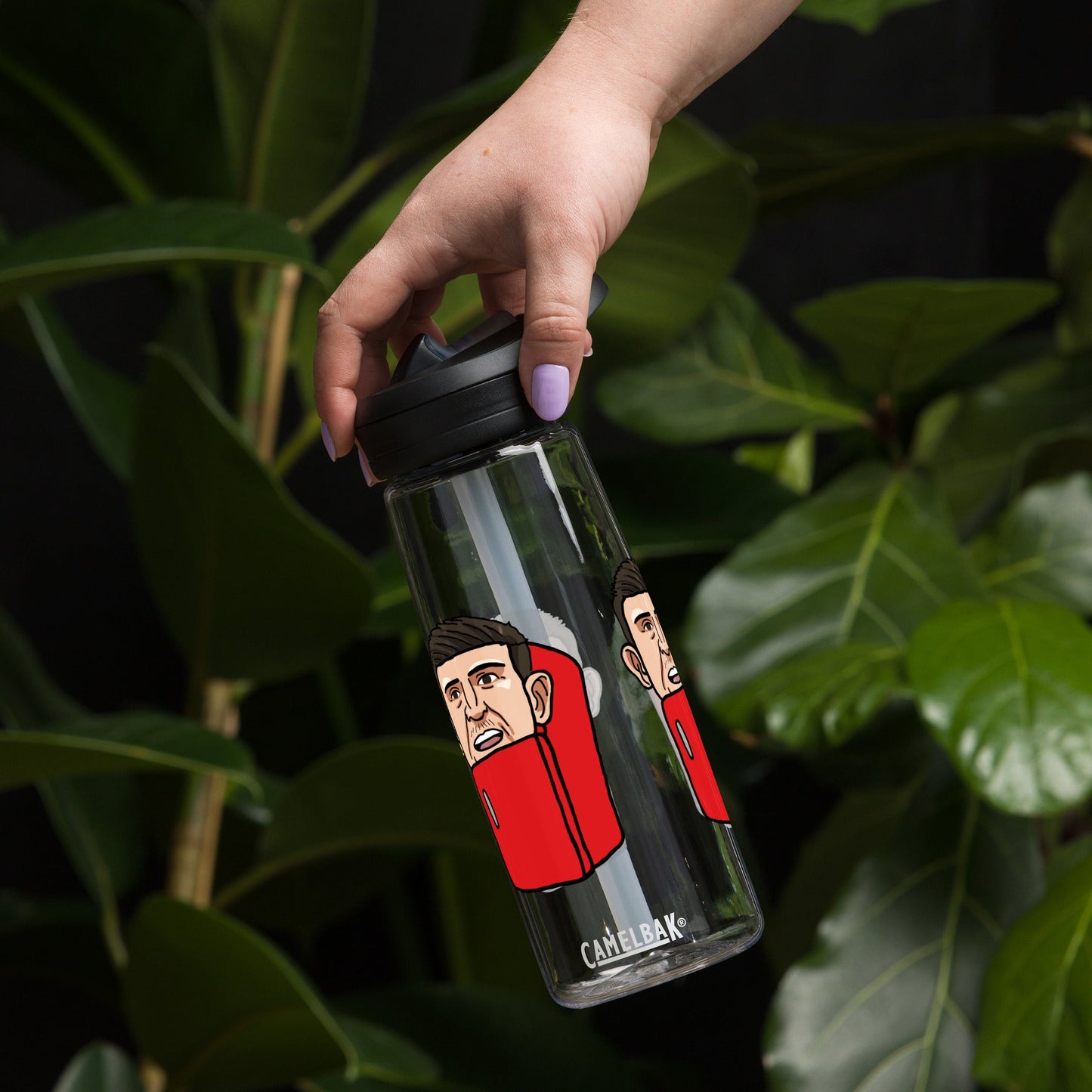 Harry ''The Fridge'' Maguire Sports Water Bottle Clear Water Bottles Football Harry Maguire Manchester United The Fridge Next Cult Brand