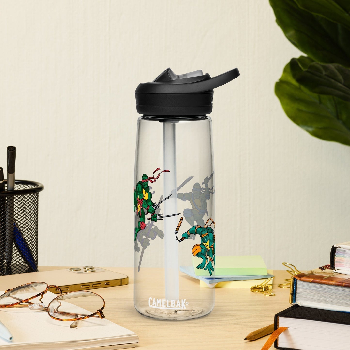 Kylian Mbappe Ninja Turtles funny football/ soccer meme Sports water bottle Water Bottles Football Kylian Mbappe Ninja Turtles PSG Real Madrid Next Cult Brand
