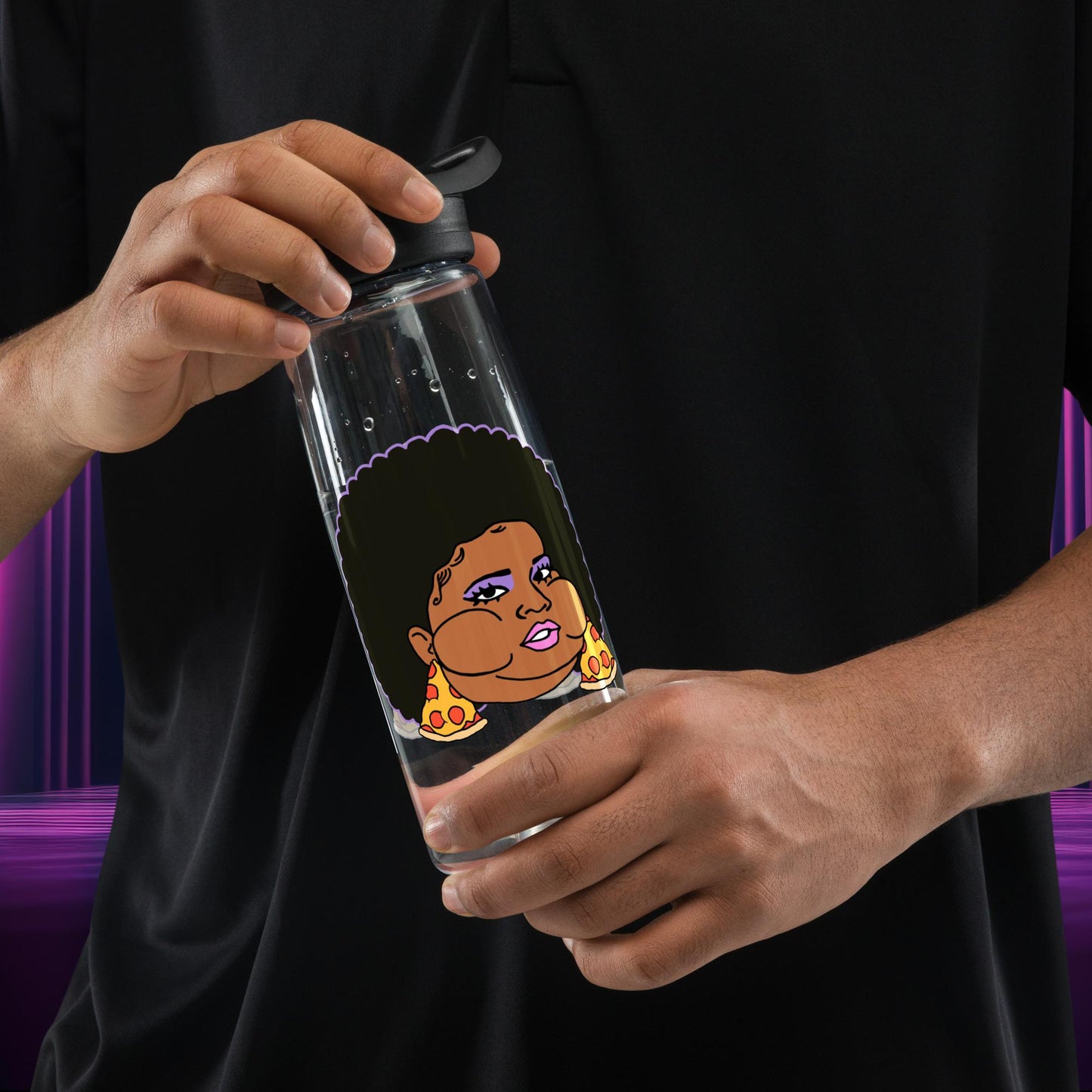 Pizzo Lizzo Pizza Lizzo Merch Lizzo Gift Song Lyrics Lizzo Sports water bottle Clear Water Bottles Lizzo Music Next Cult Brand