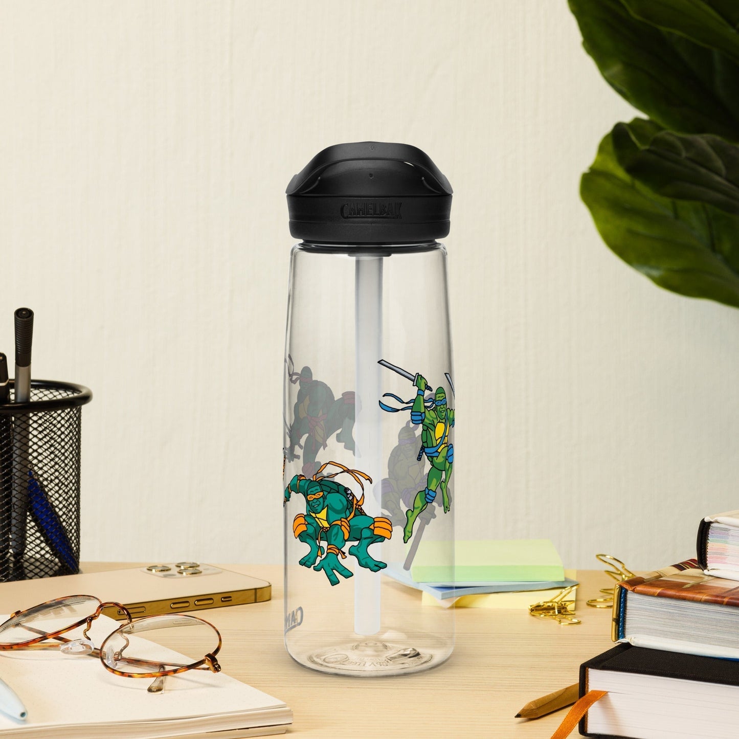 Kylian Mbappe Ninja Turtles funny football/ soccer meme Sports water bottle Water Bottles Football Kylian Mbappe Ninja Turtles PSG Real Madrid Next Cult Brand