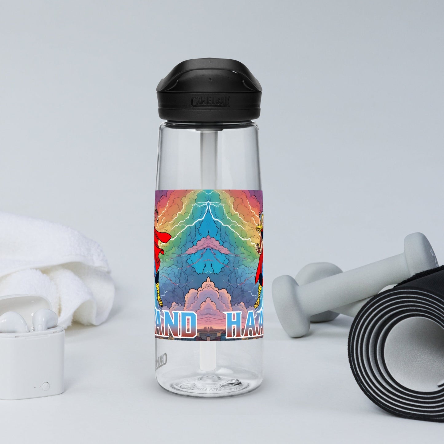 Erling Haaland Thor Avenger Manchester City Funny Football/ Soccer Meme Sports water bottle Water Bottles Erling Haaland Football Manchester City Thor Next Cult Brand