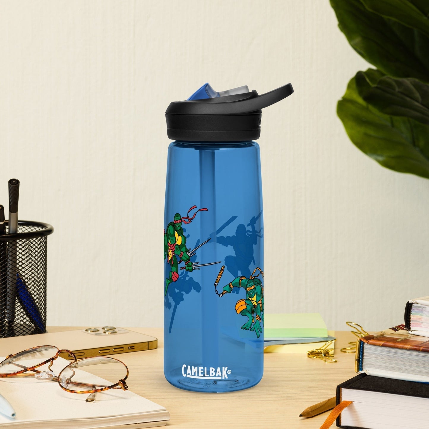 Kylian Mbappe Ninja Turtles funny football/ soccer meme Sports water bottle Water Bottles Football Kylian Mbappe Ninja Turtles PSG Real Madrid Next Cult Brand
