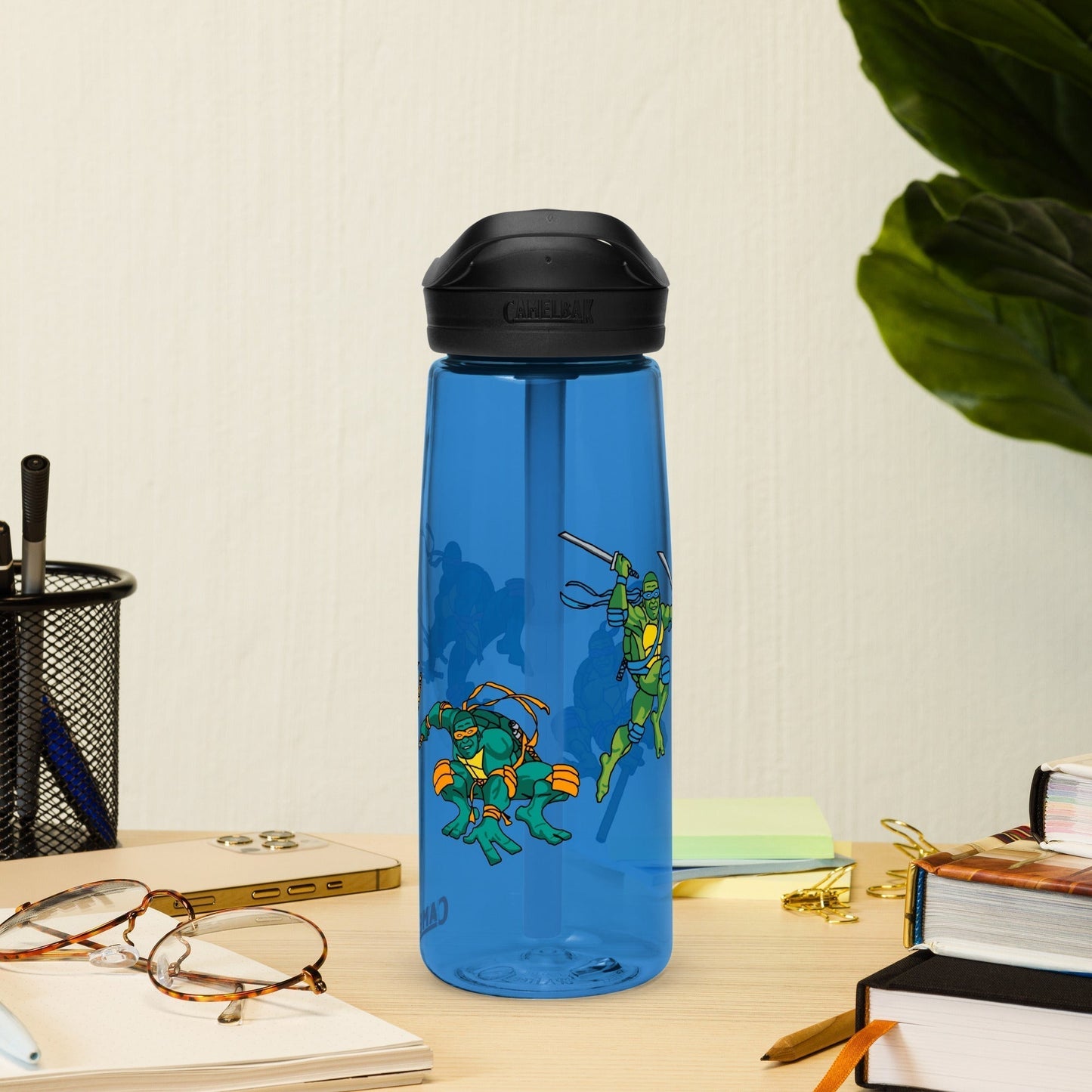 Kylian Mbappe Ninja Turtles funny football/ soccer meme Sports water bottle Water Bottles Football Kylian Mbappe Ninja Turtles PSG Real Madrid Next Cult Brand